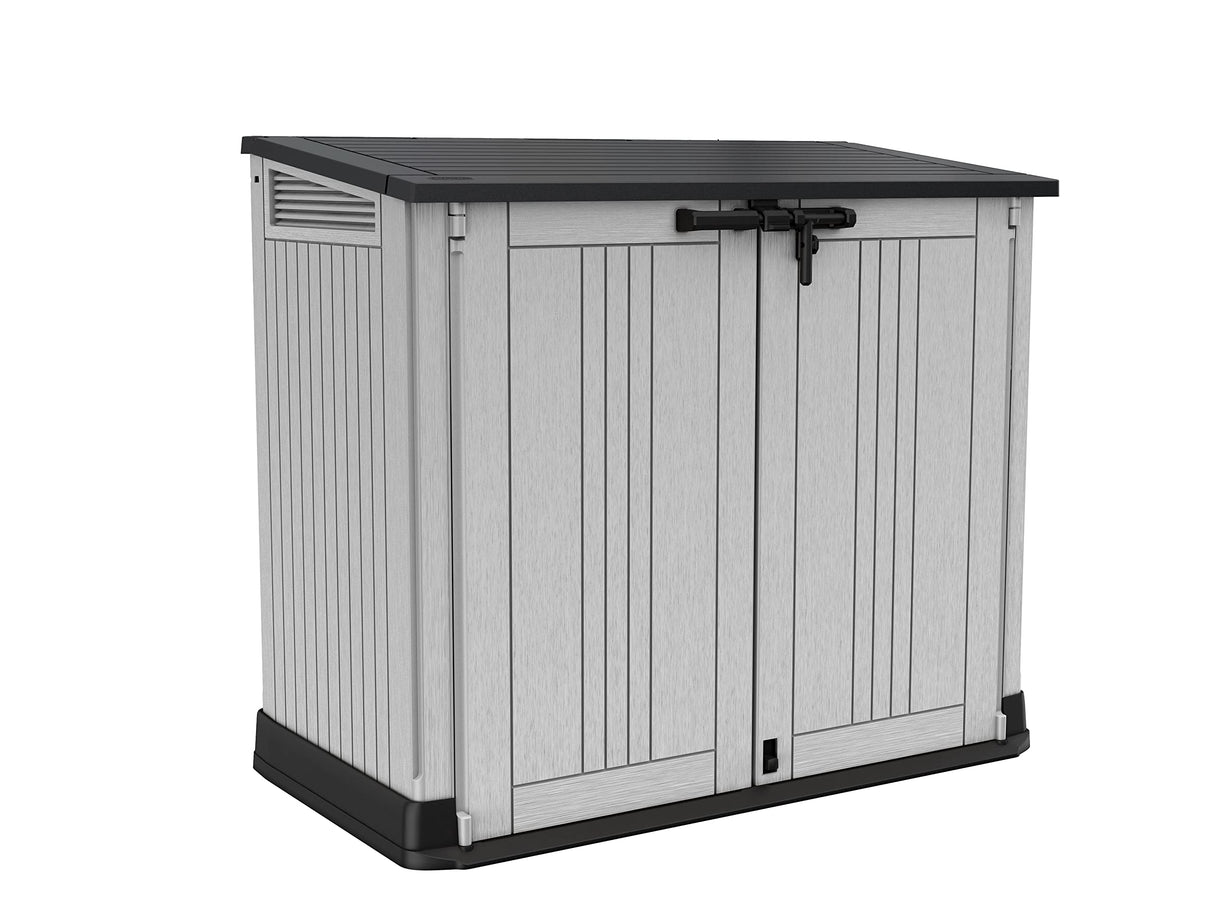 Keter Store-It-Out Prime 4.3 x 3.7 ft. Outdoor Resin Storage Shed with Easy Lift Hinges, Perfect for Yard Tools, Pool Toys and Garden Accessories, Keter
