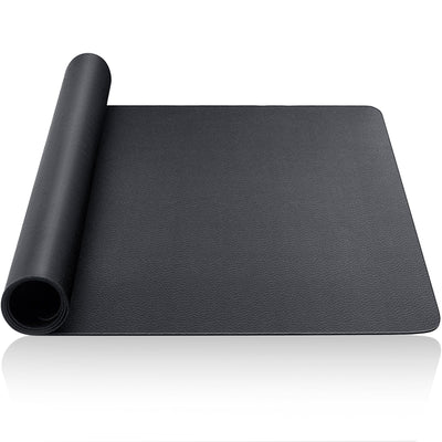 Drydiet 23.5 Inches x 47.5 Inches Black Work Bench Mat PU Leather Easy to Clean Products Bench Mat Scratch Resistant Workbench Mat for Protects