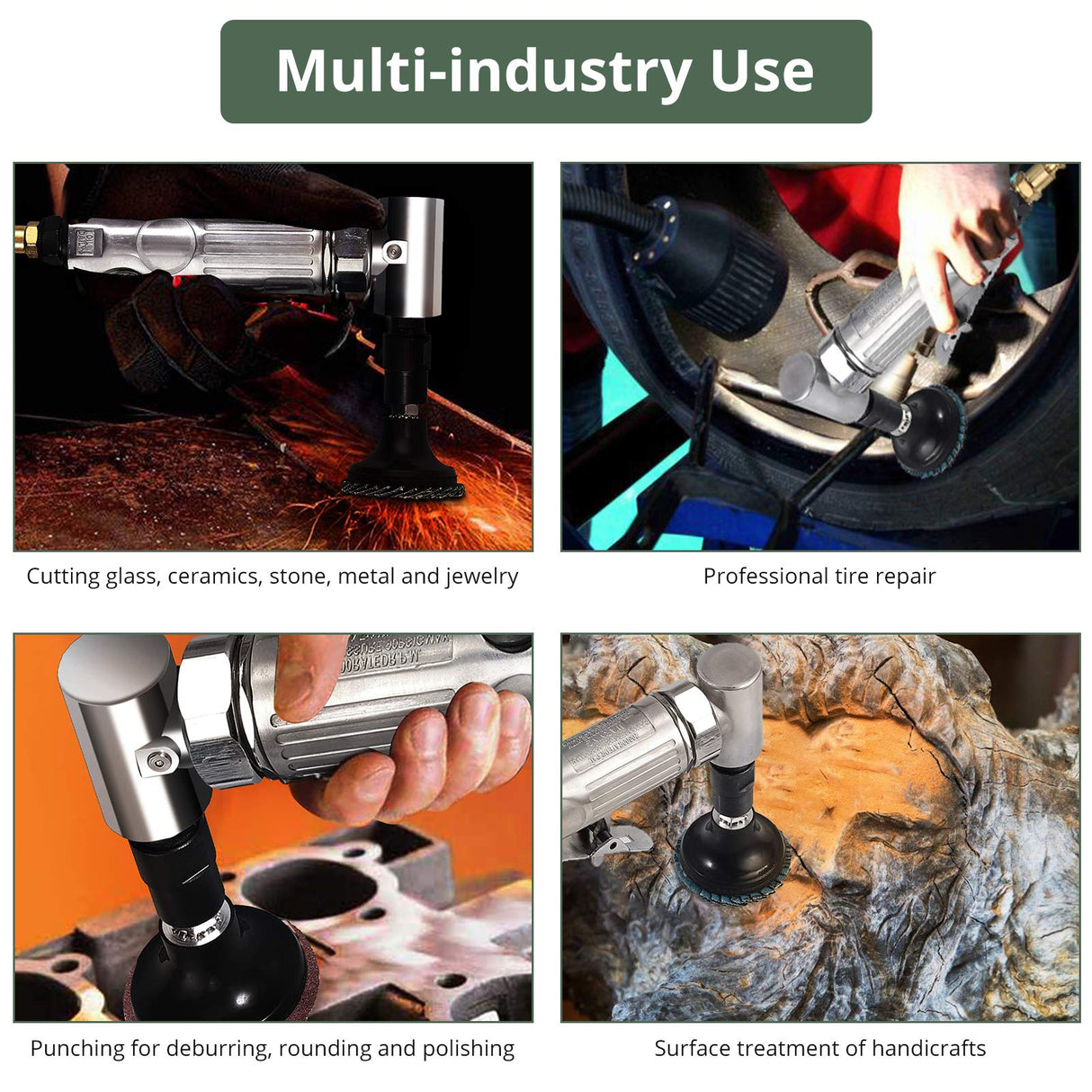 EYPINS Air Right Angle Die Grinder 1/4" 90 Degree Heavy Duty 20,000 RPM Compressed Sander Polisher Tool for Contour Grinding, Polishing, Milling EYPINS