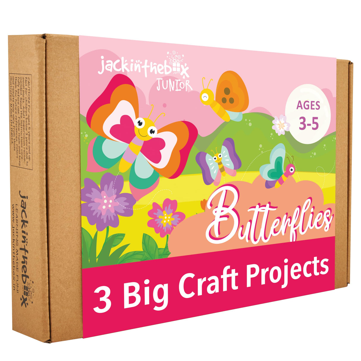 jackinthebox Butterflies Costume Craft kit for 3 to 5 Year olds | 3 Craft Projects | Great Gift for Girls Ages 3,4,5 Years jackinthebox