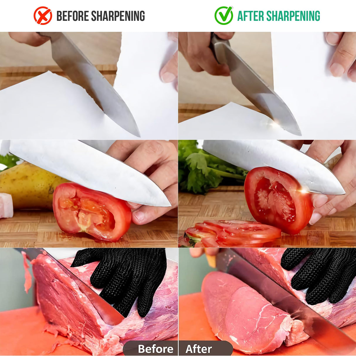 Complete Knife Sharpening Stone Kit - Goodjob Premium Japanese Whetstone Knife Sharpener Tool - Dual Grit 400/1000 3000/8000 Wet stone with Cut goodjob