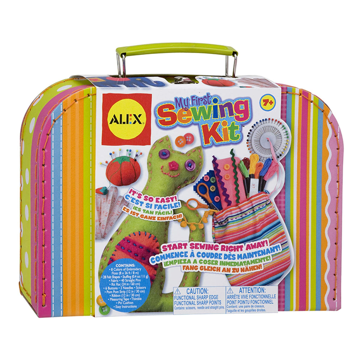 My First Sewing Kit by Alex Crafts, Perfect for Beginners, Arts and Crafts Colorful and Fun Sewing Projects to Learn the Basic Skills of Sewing (Ages ALEX Toys