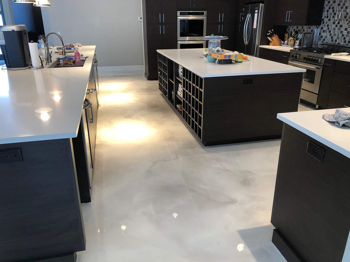 Clear Epoxy Resin Coating for Floors & Counter Tops, 100% Solids, Self Leveling - 3 Gallon Kit & 18in Roller Master Protective Coatings