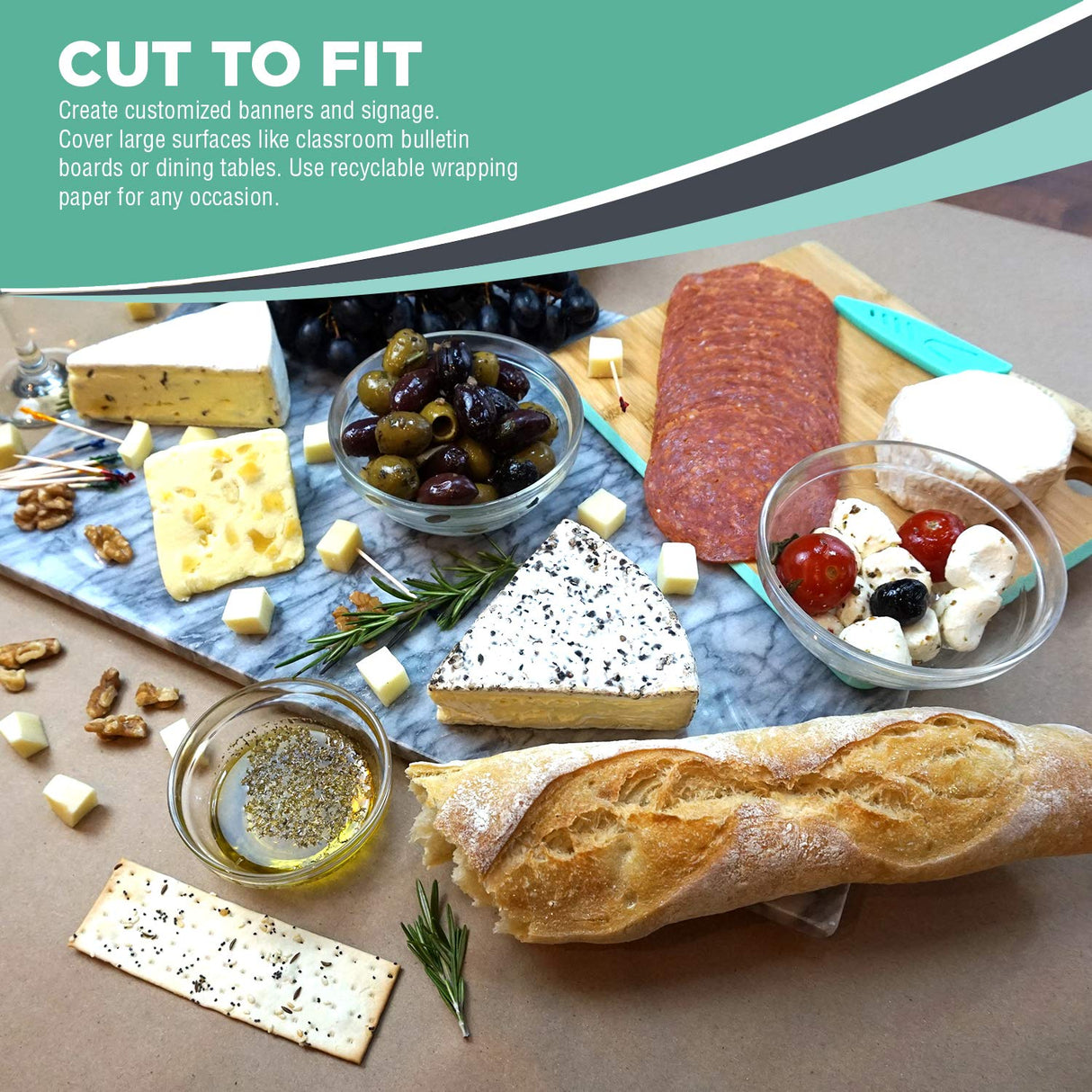 Kraft Brown Paper Roll 30" x 2,400" (200 ft) – 100% Recyclable Craft Construction and Packing Paper for Use in Moving, Bulletin Board Backing and Papersaurus