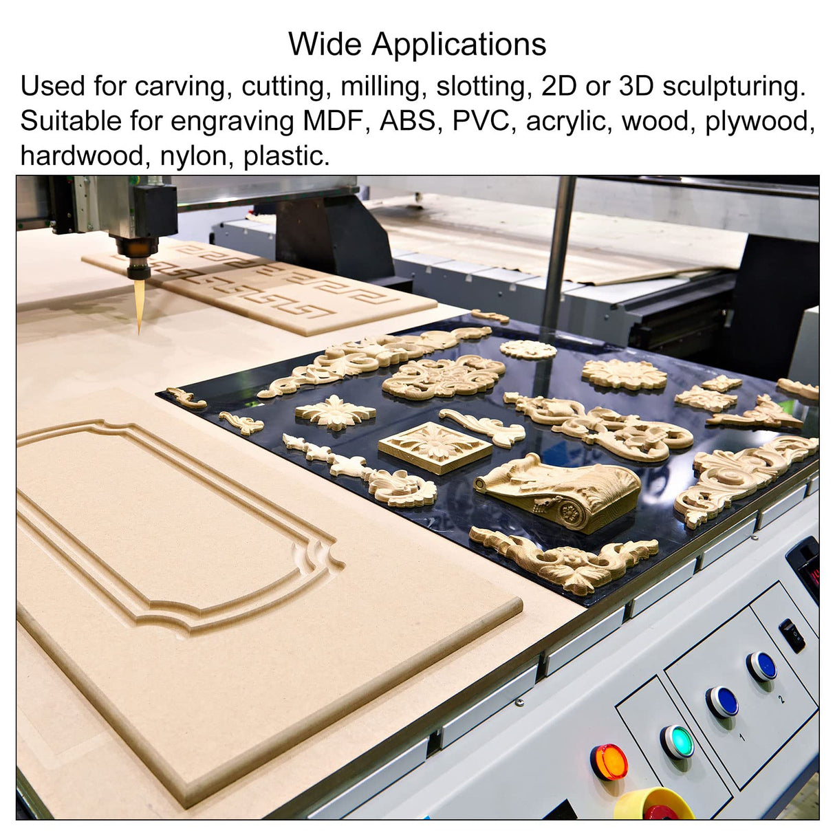 uxcell 10pcs Wood Carving Router Bit, Titanium Coated Solid Carbide CNC Engraving V Groove Bits 1/8" 3.175mm Shank 0.1mm Tip 20 Degree, for Acrylic uxcell