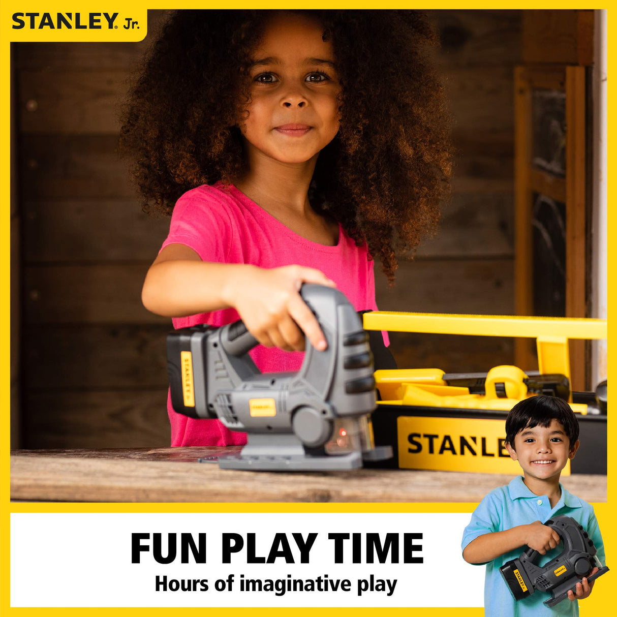 STANLEY Jr Jigsaw Toy – Carpentry Role Play For Kids – Enhance Hand And Eye Coordination – Power Tool Stanley Jr