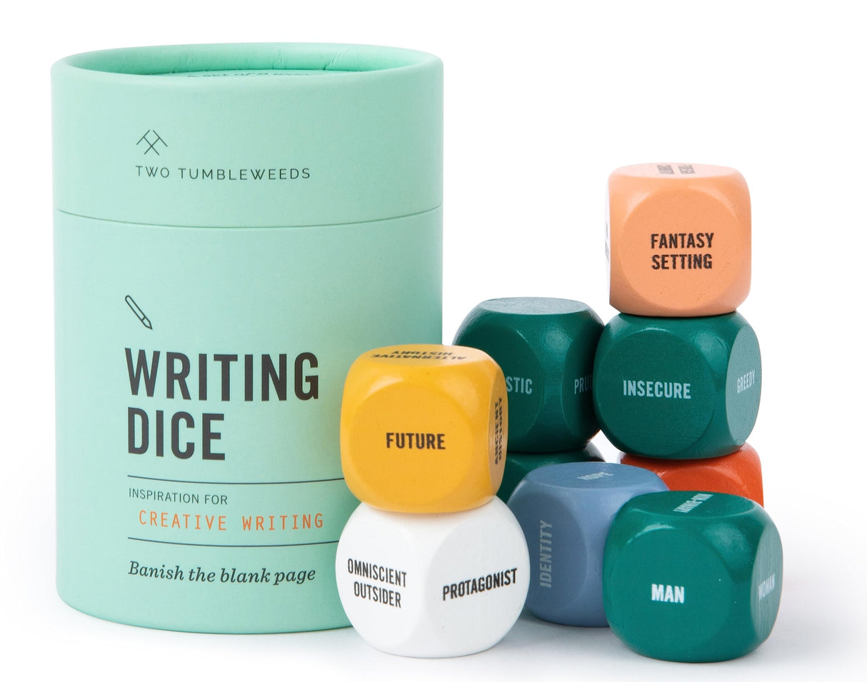 Two Tumbleweeds Writing Dice - Creative Writing Game for Adults, Writers & Teachers - Set of 9 Dice for Story Inspiration - Gifts for Writers - 1+ Two Tumbleweeds