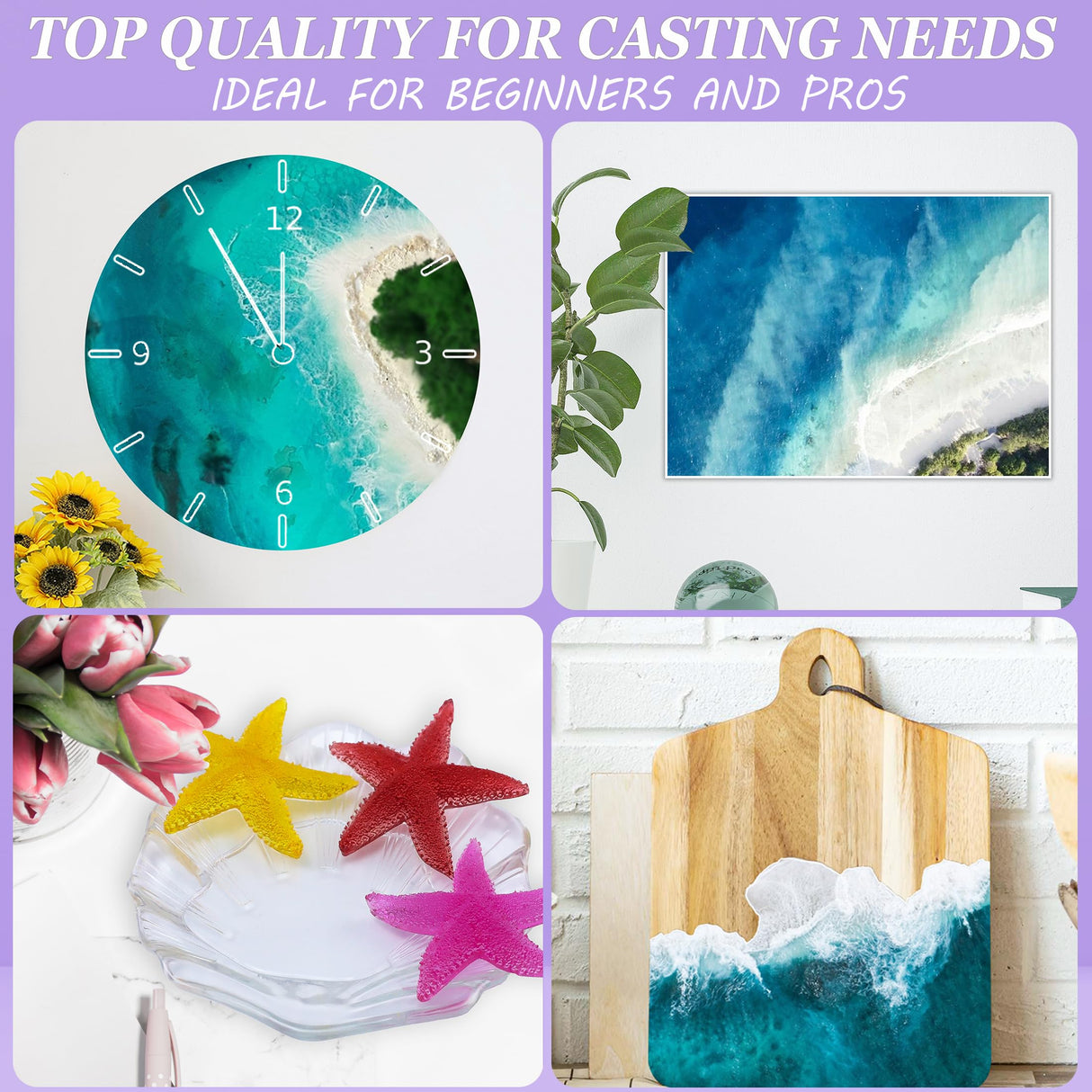 Alida 1 Gallon Crystal Clear Epoxy Resin Kit, No Bubbles Odor & Yellowing, Self Leveling 1:1 Mix for DIY Jewelry, Table Top, Art Casting, Jewelry, alida