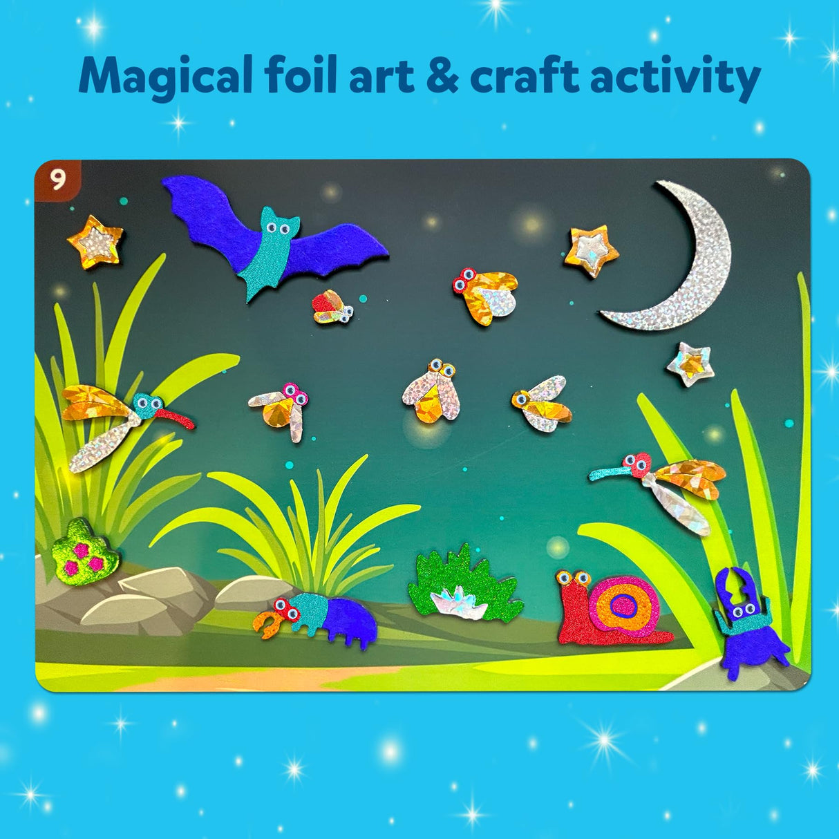Skillmatics Art & Craft Activity - Foil Fun Bugs & Butterflies, No Mess Art for Kids, Craft Kits & Supplies, DIY Creative Activity, Gifts for Boys & Skillmatics