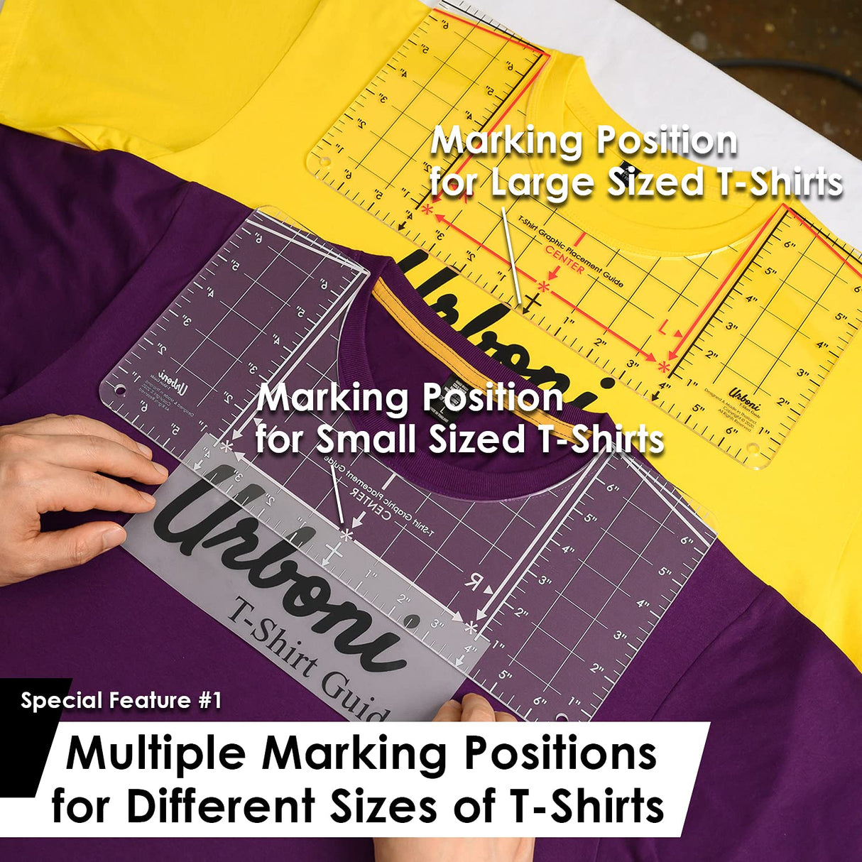 Standard Size - Tshirt Ruler Guide for Vinyl Alignment, T Shirt Rulers to Center Designs, T Shirt Ruler Alignment Tool Placement, Tshirt Guide Ruler Urboni