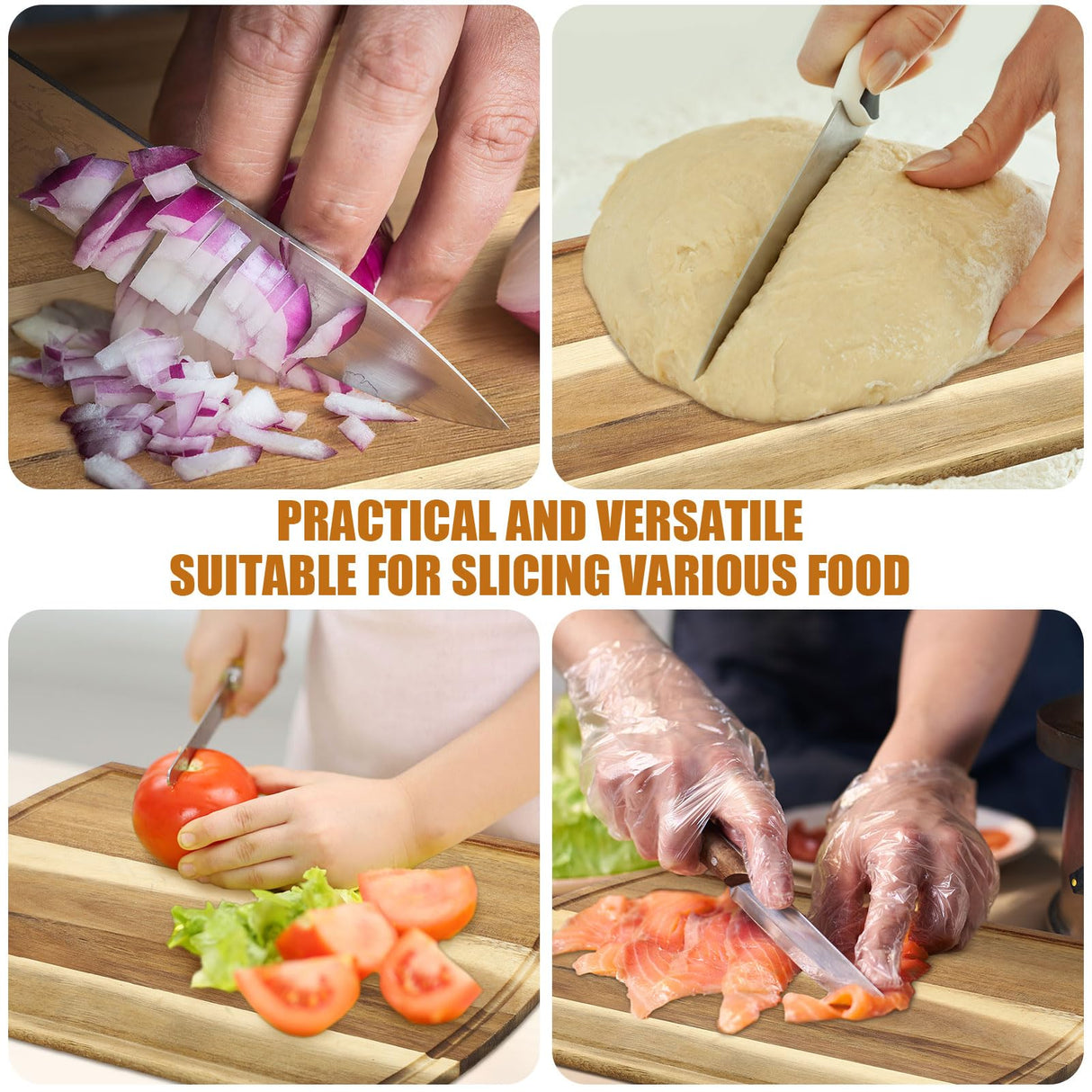 Patelai 12 Pack Large Cutting Boards Bulk Wooden Cutting Board Kitchen Chopping Boards for Crafts DIY Wedding Housewarming Gift (12 x 9 Inch,Acacia) Patelai