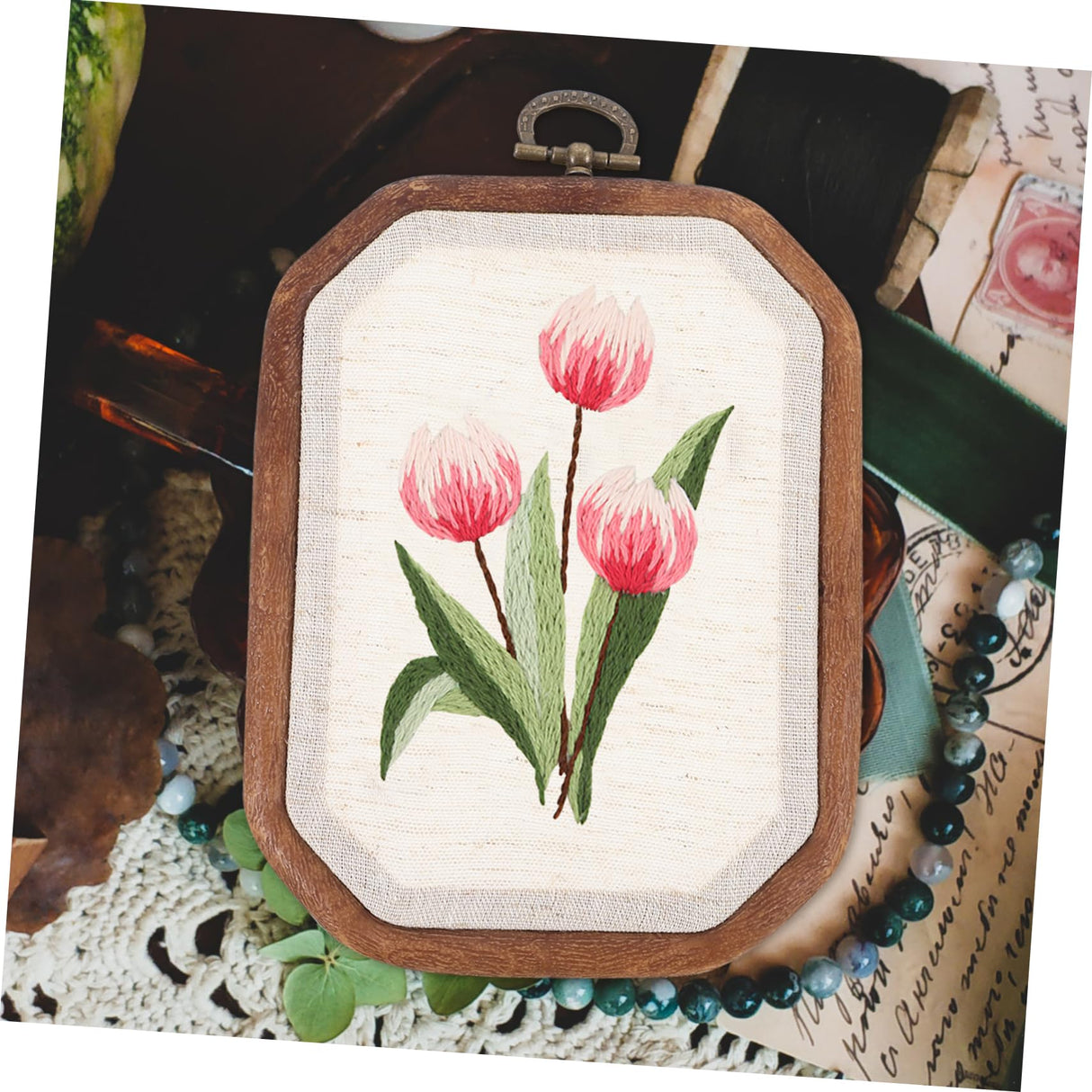 STOBOK 1 Set Cross Stitch Kit Embroidery Threads Embroidery Kit Unfinished Embroidery Crafts Embroidery Floss Kit Plant Cross Stitch DIY Patterns STOBOK