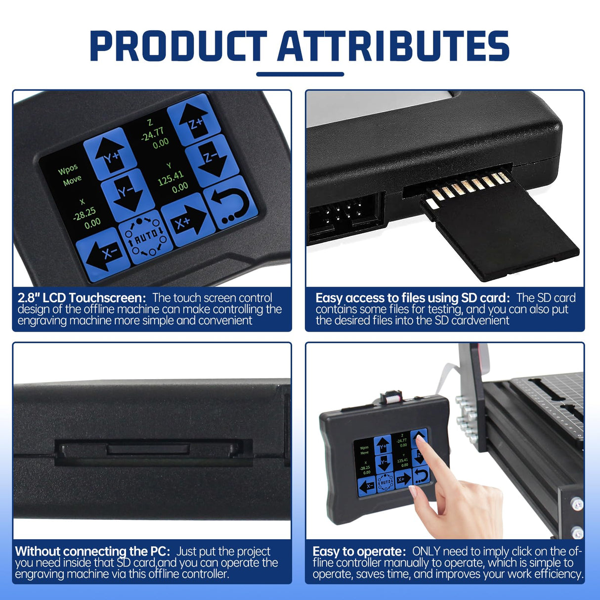 CNCTOPBAOS 4540 CNC Router Machine,500W Spindle 11000rpm,GRBL 3-Axis Milling Engraving Machine w/Offline Controller/E-Stop/Limit Switches Cutting CNCTOPBAOS