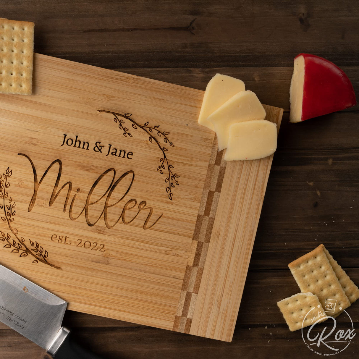 Personalized Wedding Gifts for Couples - Personalized Cutting Board - Custom Bamboo Cutting Board - Engraved Cutting Board - Customizable On The Rox