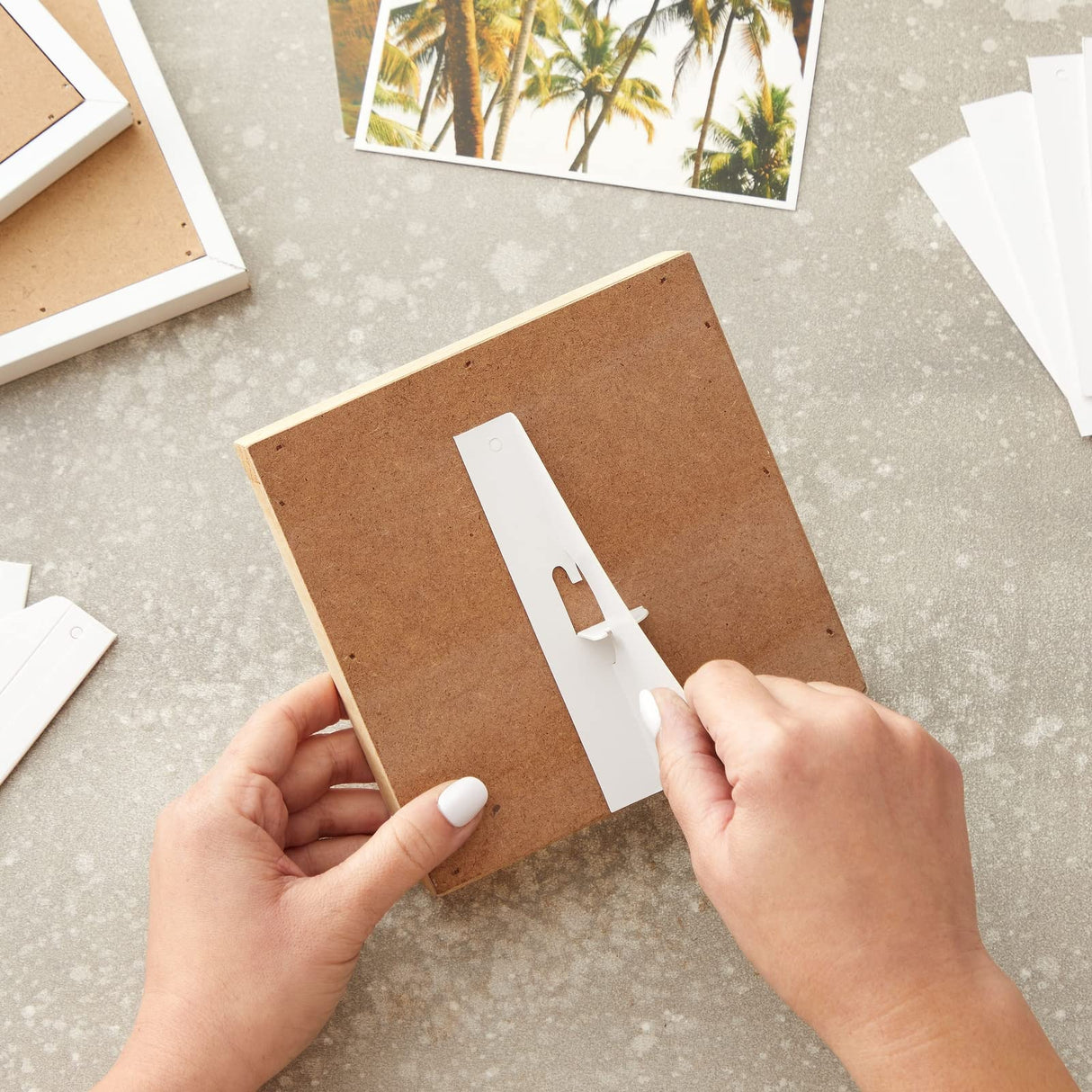 50-Pack Self-Stick 5 in Cardboard Easel Backs, Picture Frame and Art Easel Stand Bulk Pack for Photographs, Artwork, Posters, Signs, and Craft Bright Creations