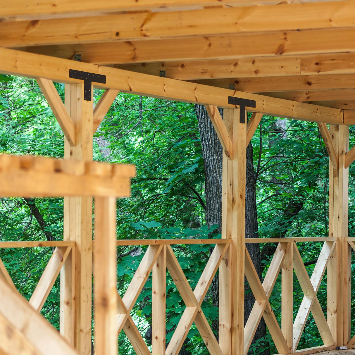 XIHUWZ 4 Pcs T Post Bracket,13"x3"T Flat Mending Plate Joining Brackets, Connecting Brackets, T Shape Strap Plate Fit 4x4,6x6 for Repair XIHUWZ