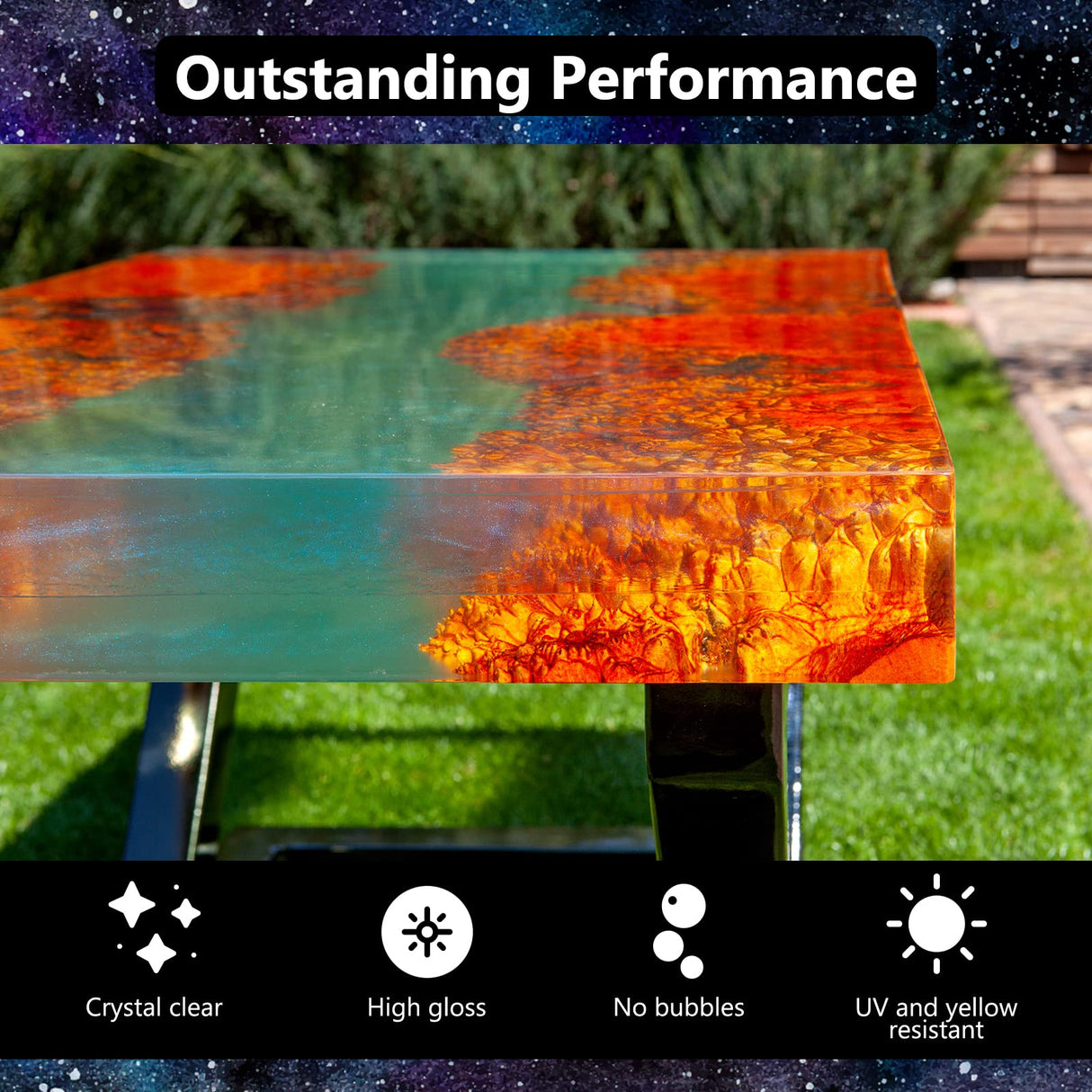 Epoxy Resin 1Gallon - Crystal Clear Epoxy Resin Kit - No Yellowing No Bubble Art Resin Casting Resin for Art Crafts, Jewelry Making, Wood & Resin KISREL