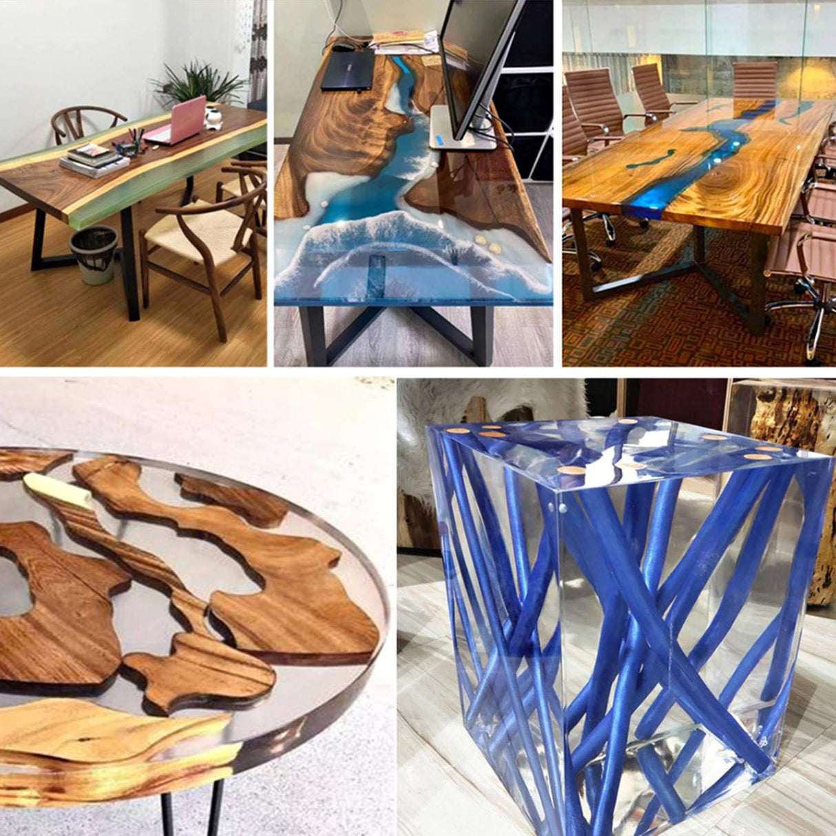 DR. RESIN Crystal Clear 1 Gallon Epoxy Resin Kit (1/2 gal Resin + 1/2 gal Hardener) for Jewelry Tabletop Tumbler DIY Craft Coating and Casting DR. RESIN