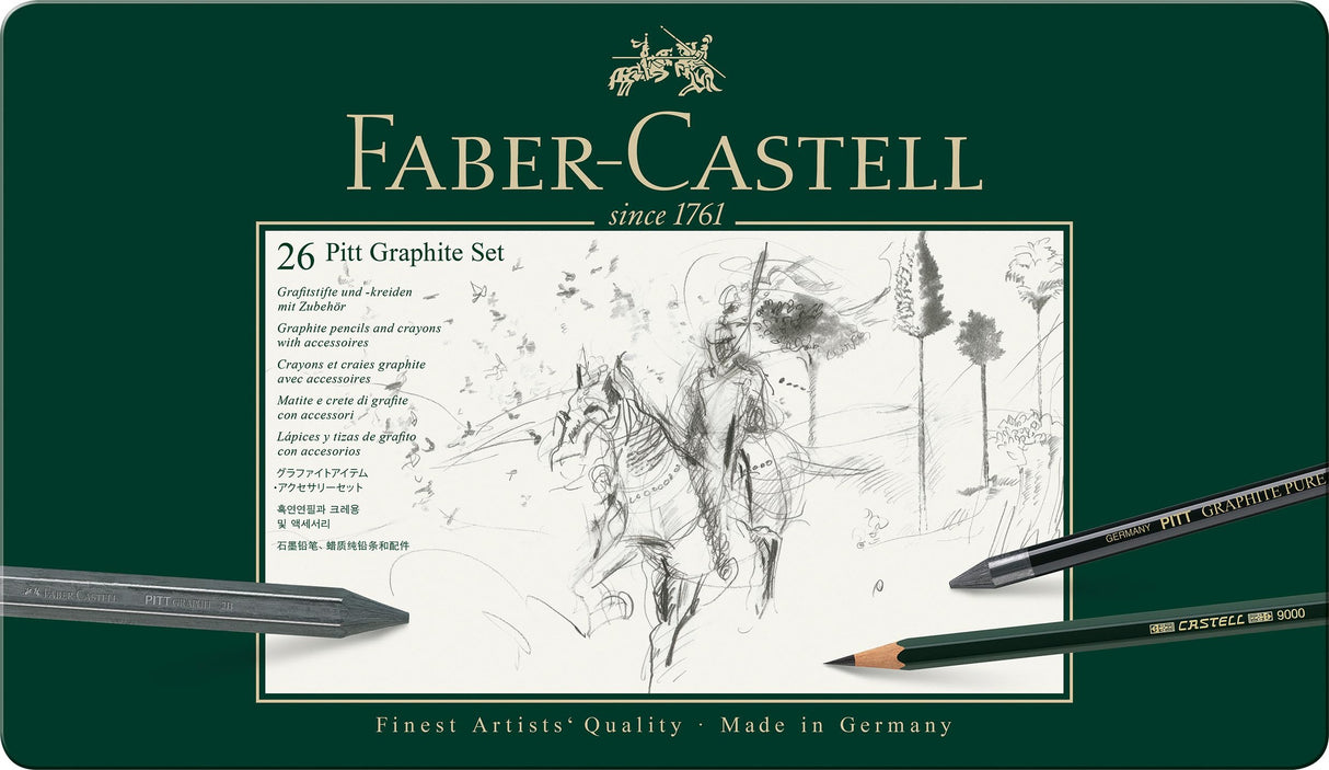 Faber-Castel 26 Piece Pitt Graphite Tin Set Faber-Castell
