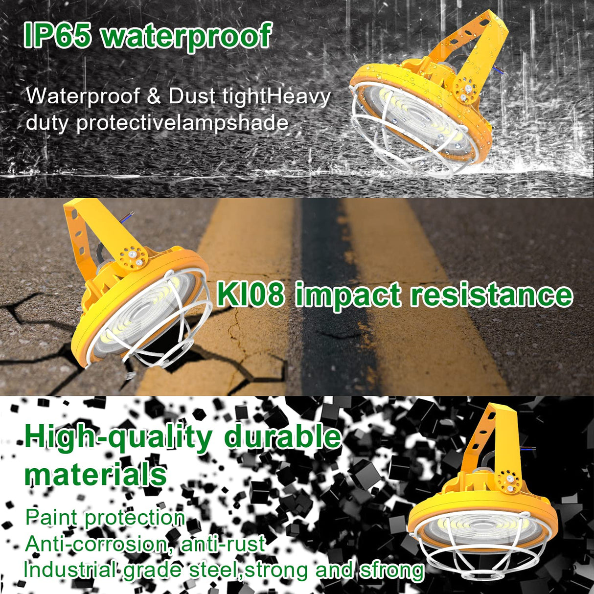 OSTEK LED Loading Dock Lights 30W with Swing Single Folding Arm 4,200LM, 360° Rotatable Lamp Head, IP65 Heavy Duty Wall Mounting Workbench Light for OSTEK