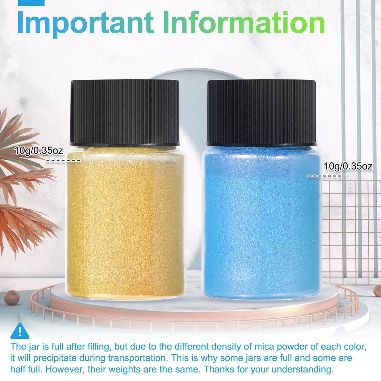 CHANGTIKEJI Mica Powder,24 Colors - 10g/Bottle of Natural Pigment Powder for Epoxy Resin,Soap Making,Candle Making,Lip Gloss,Car Freshies,Dye,Nail CHANGTIKEJI