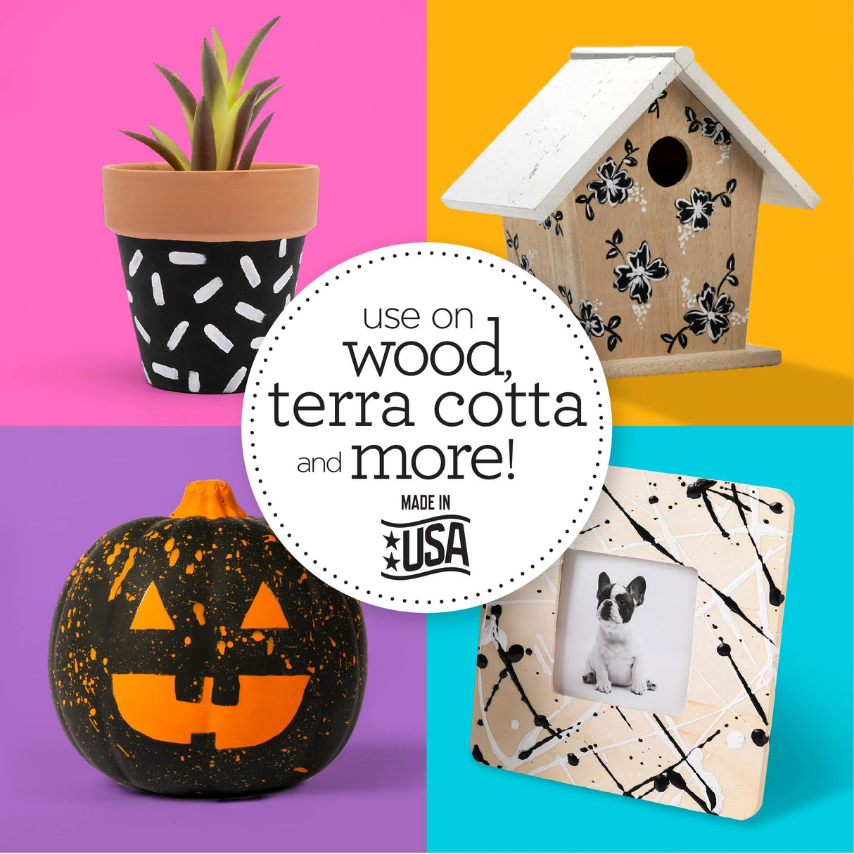 Apple Barrel PROMOABWB Set Featuring 2 White Black Acrylic Paint Colors, 16 Fl Oz (Pack of 2), Multi Apple Barrel