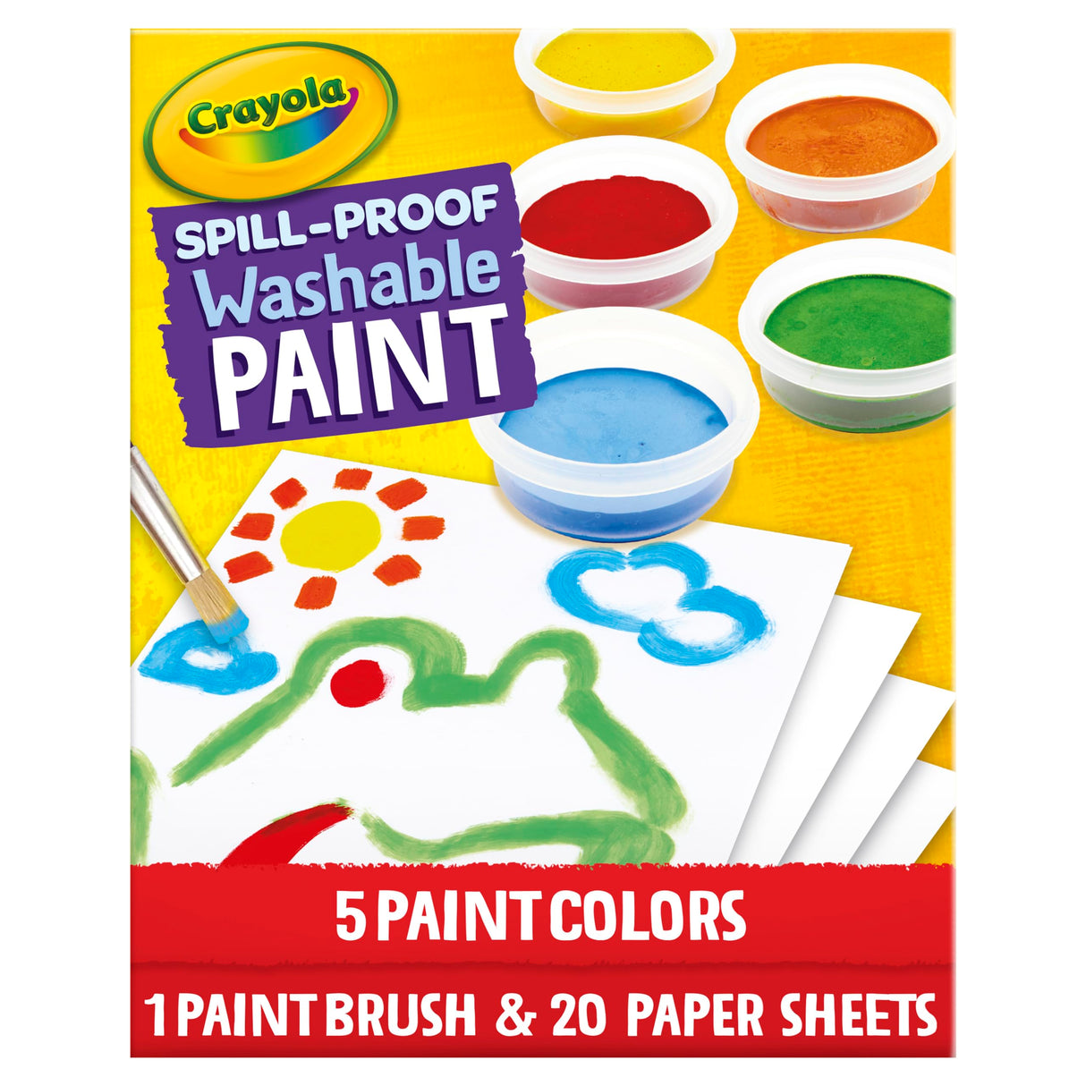Crayola Spill Proof Watercolor Paint Set, Washable Paint for Kids, Ages 3, 4, 5, 6 Crayola