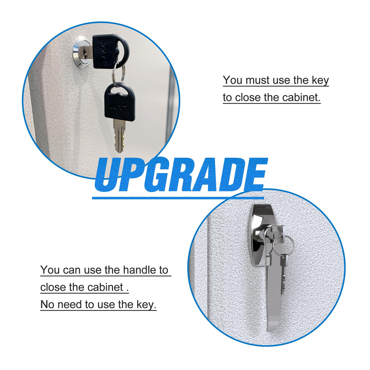 SUXXAN 71" Tall Metal Storage Cabinets with Doors and 4 Adjustable Shelves, Lockable Rolling Cabinet Silver&Black,Home Office Metal Utility Cabinet SUXXAN