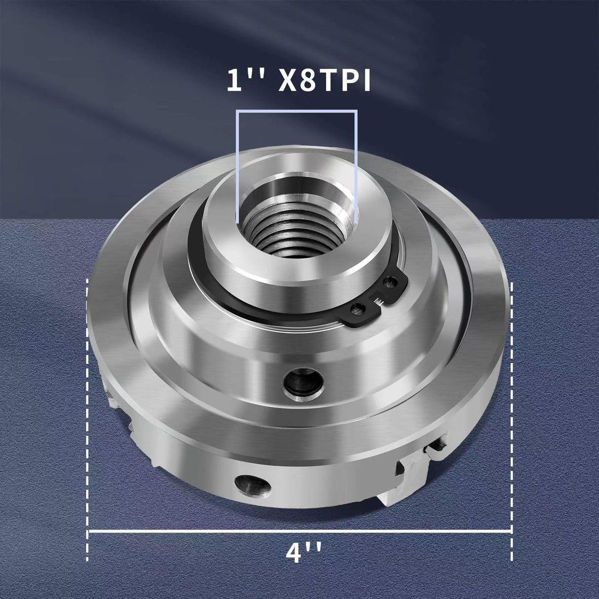 NNBWKIXI 4 Inch Wood Lathe Chuck Set 4 Jaws Self-Centering Lathe Chucks Thread 1 x 8TPI Lathe Chuck for Woodturning NNBWKIXI