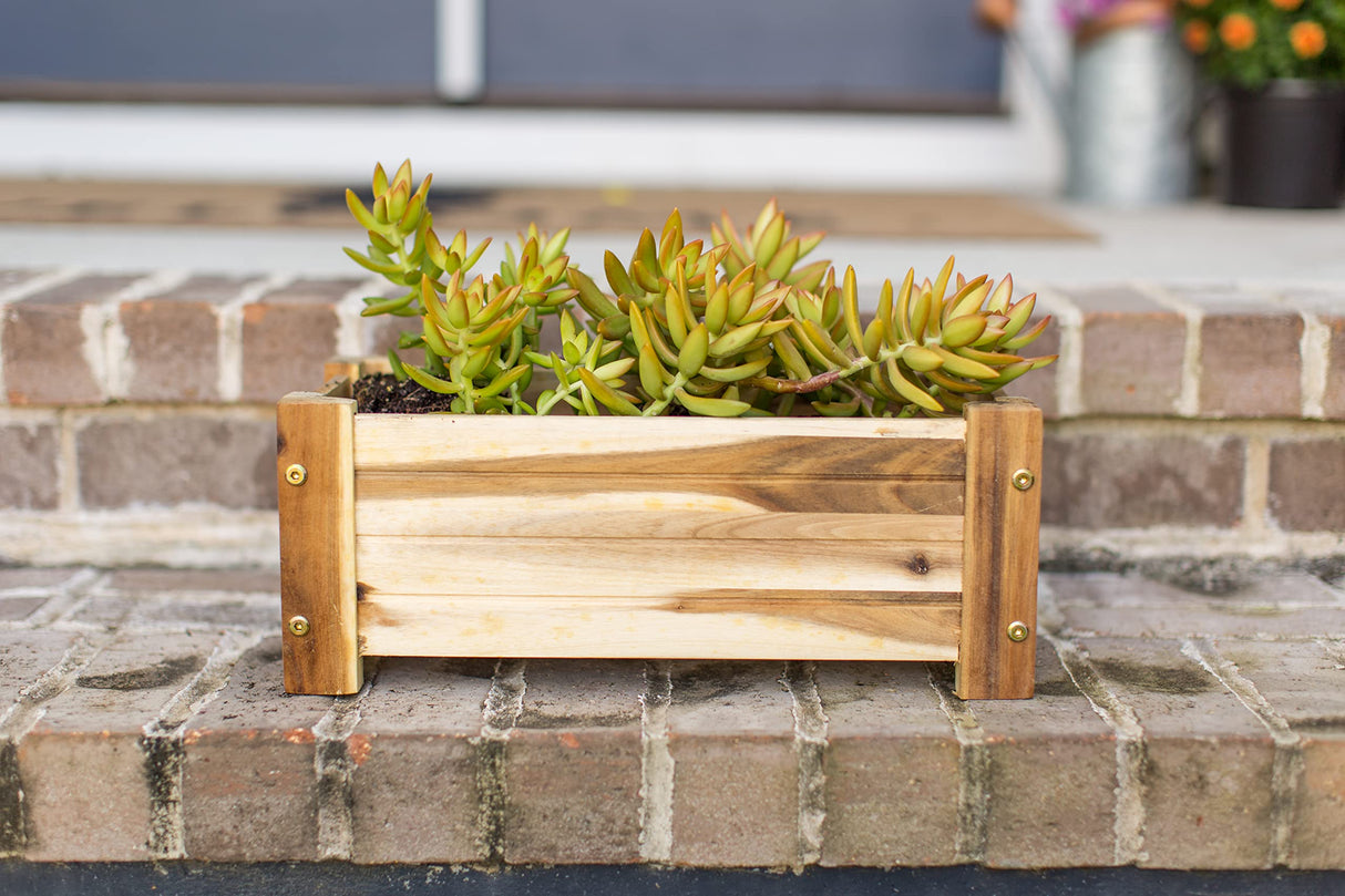 Avera Products | Raised Garden Bed | Rectangle Wood Planter Box | The Perfect Wooden Flower Box | 16" x 7.5" x 6.5" | Great Small Vegetable or Herb Avera Products