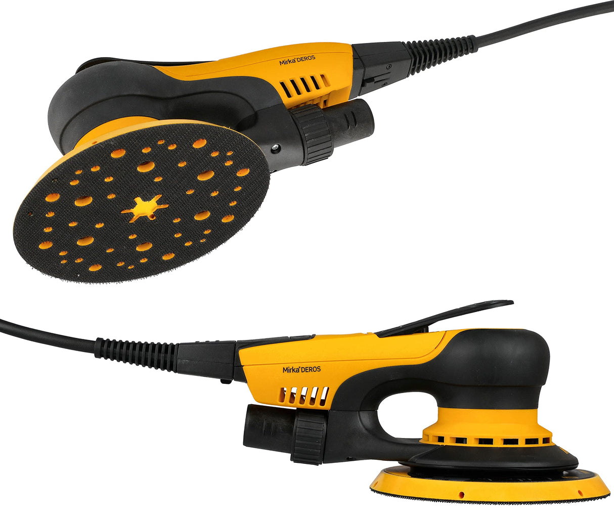 Mirka MID65020CAUS Direct Electric Random Orbital Sander, 6-Inch, Yellow, Black Mirka
