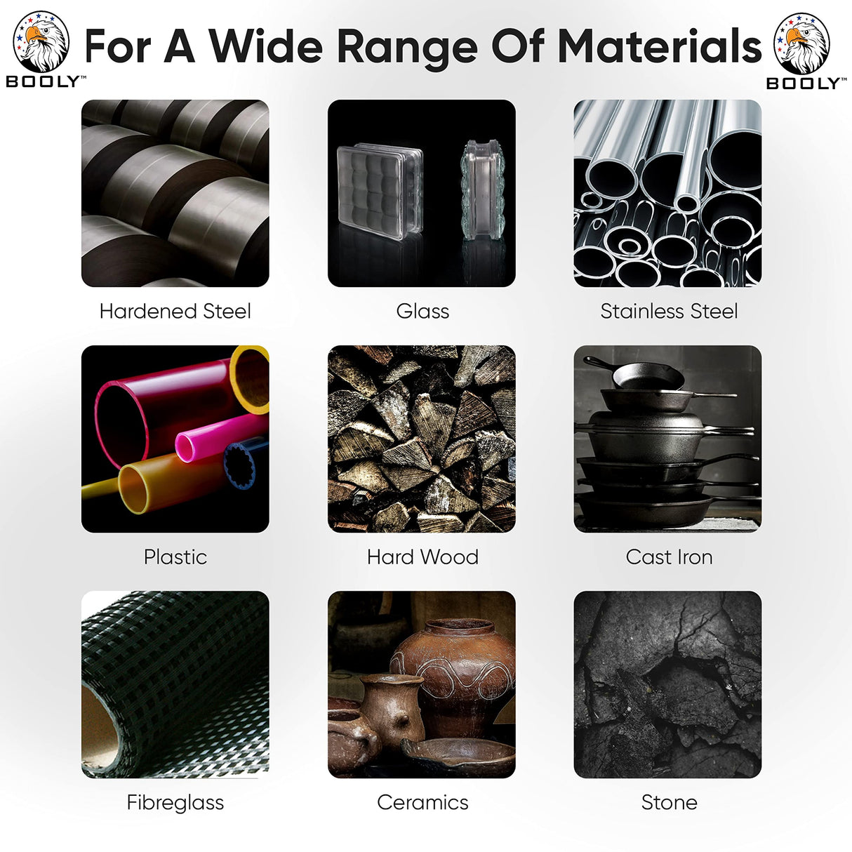 Premium–Grade Die Grinder Bits Carbide Burr Set ¼" Shank 10PC Double Cut Tungsten Rotary Rasp File for Metal Grinding Drill Bits for Makita Dewalt BOOLY