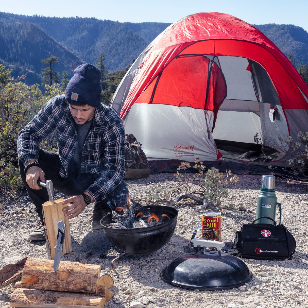 Surviveware Survival First Aid Kit - Emergency Preparedness at Home, Car, Office, Hiking, Camping & Outdoors Activities - 180 pcs Medical Supplies Surviveware