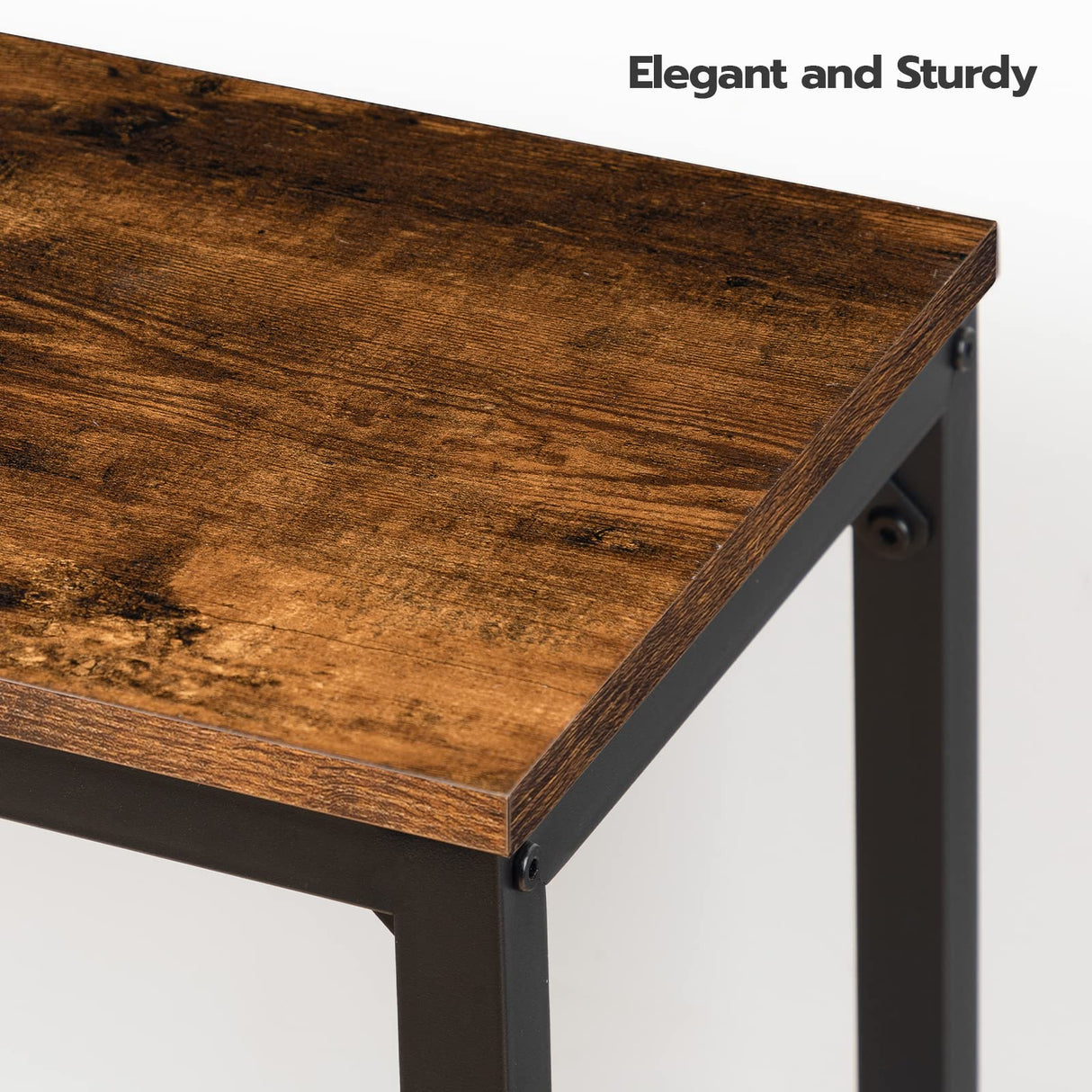 HOOBRO Dining Benches, Pair of 2 Kitchen Benches, Industrial Table Benches, Wooden Indoor Benches, Durable and Stable, for Dining Room, Kitchen, HOOBRO