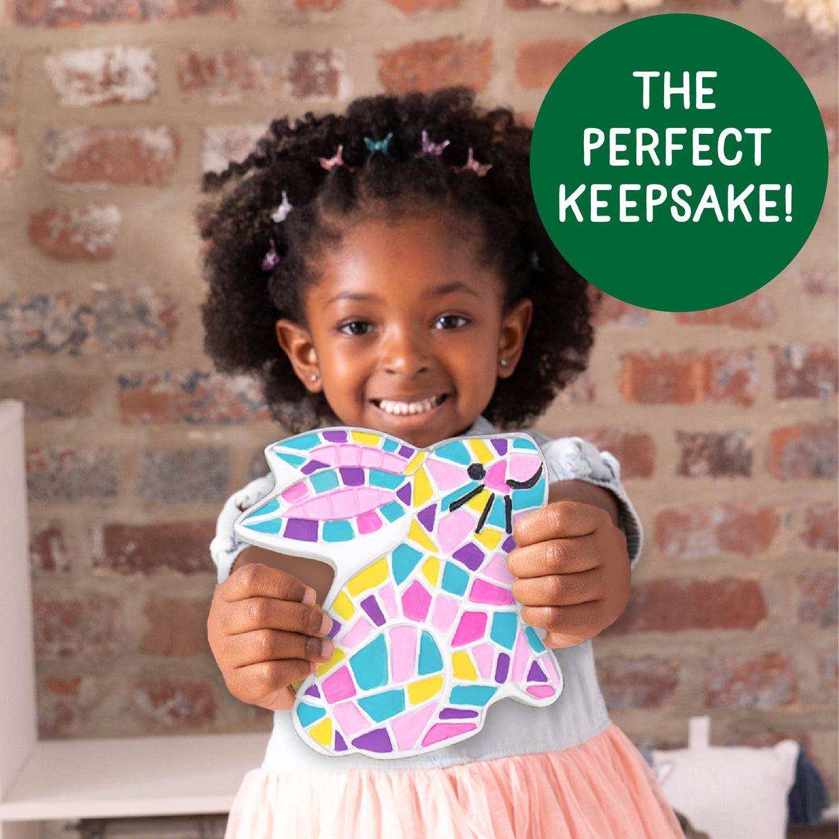 Creative Roots Paint Your Own Bunny Garden Stone, Craft Kits, Stepping Stones Kit for Kids, Ceramics to Paint, Ages 6+ Creative Roots