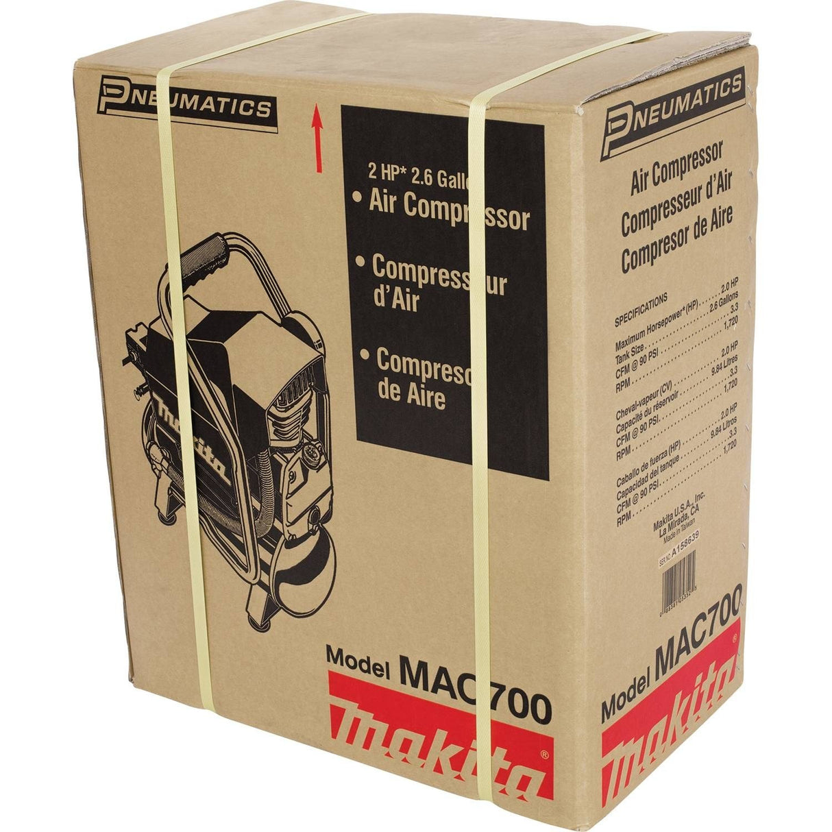 Makita MAC700 2.0 HP* Big Bore™ Air Compressor Makita