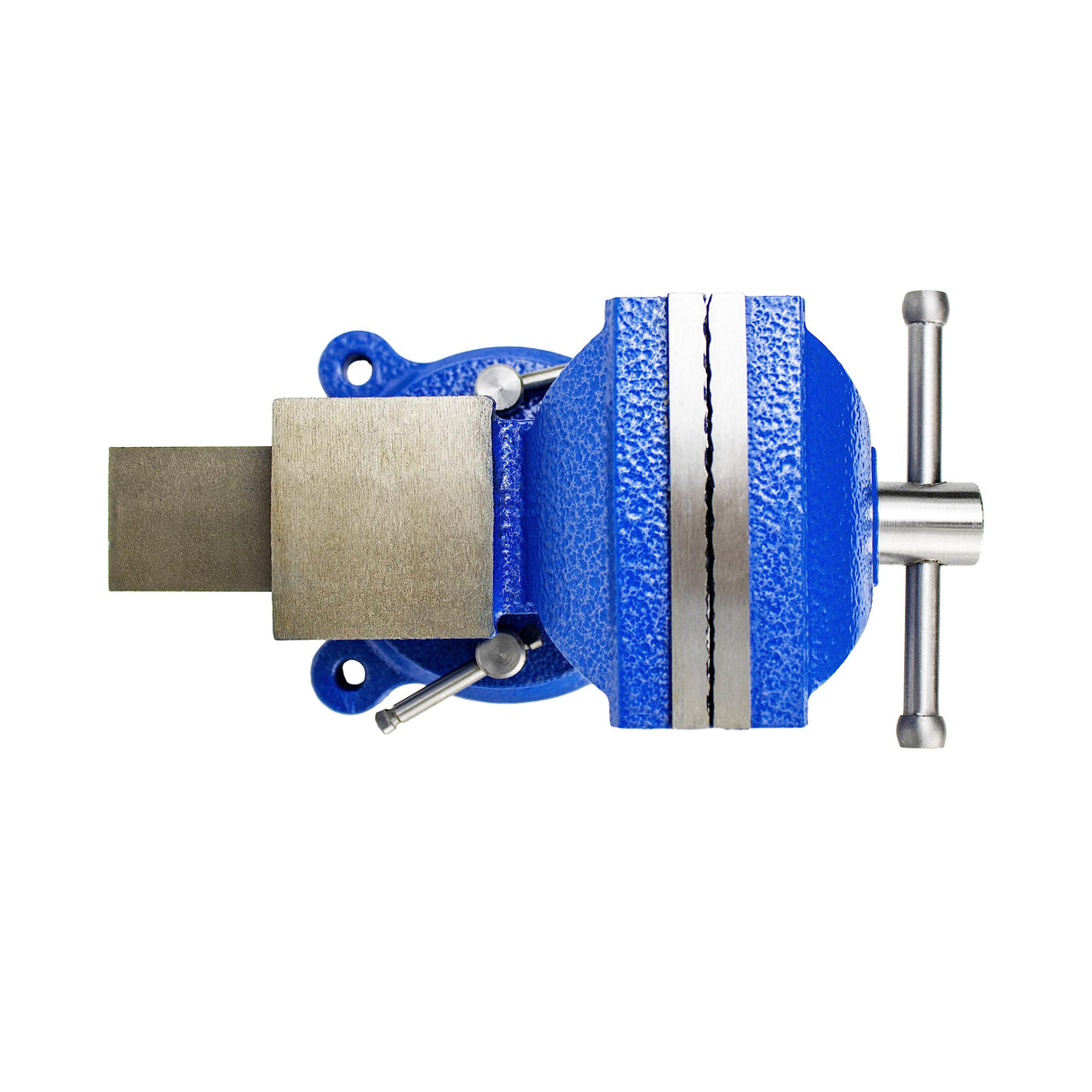 HFS (R) 5" Heavyduty Bench Vise Anvil Forged.360 Swivel Locking Base Desktop Clamp (16LBS), FS Blue Design HFS