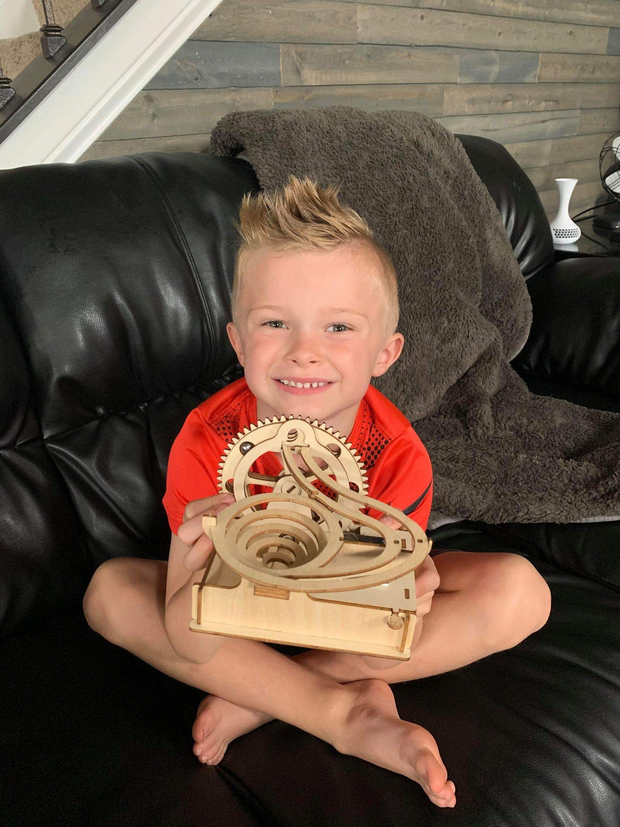 Solar Wooden Marble Run for Kids 8-12 - Wood 3D Puzzle - Building Blocks Toy & Construction Play Set - Marble Maze Track & Race Game- Educational Smartstoy