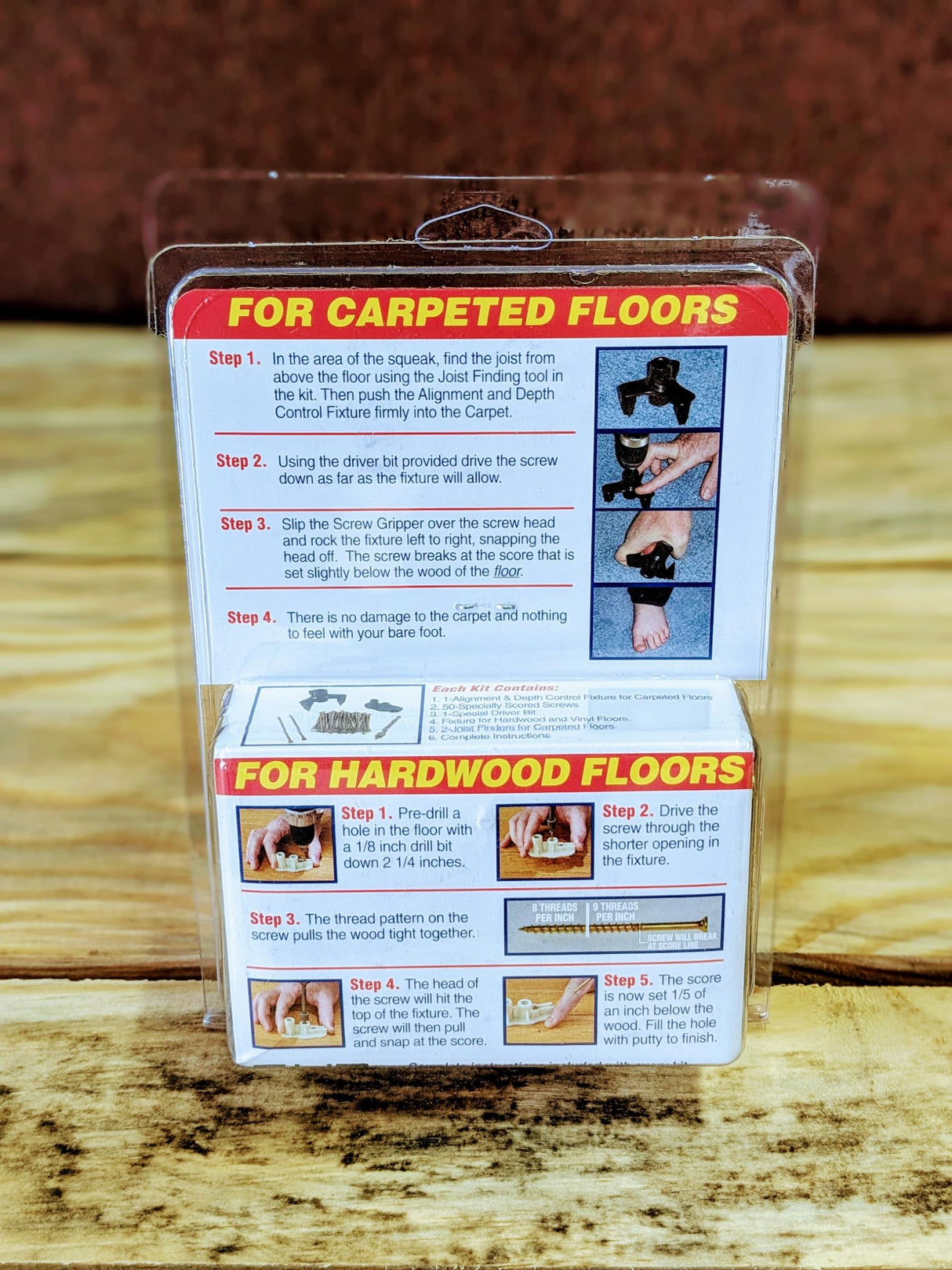 Squeeeeek No More Floor Repair Kit - Upgraded - Zinc Fixture Squeeeek No More