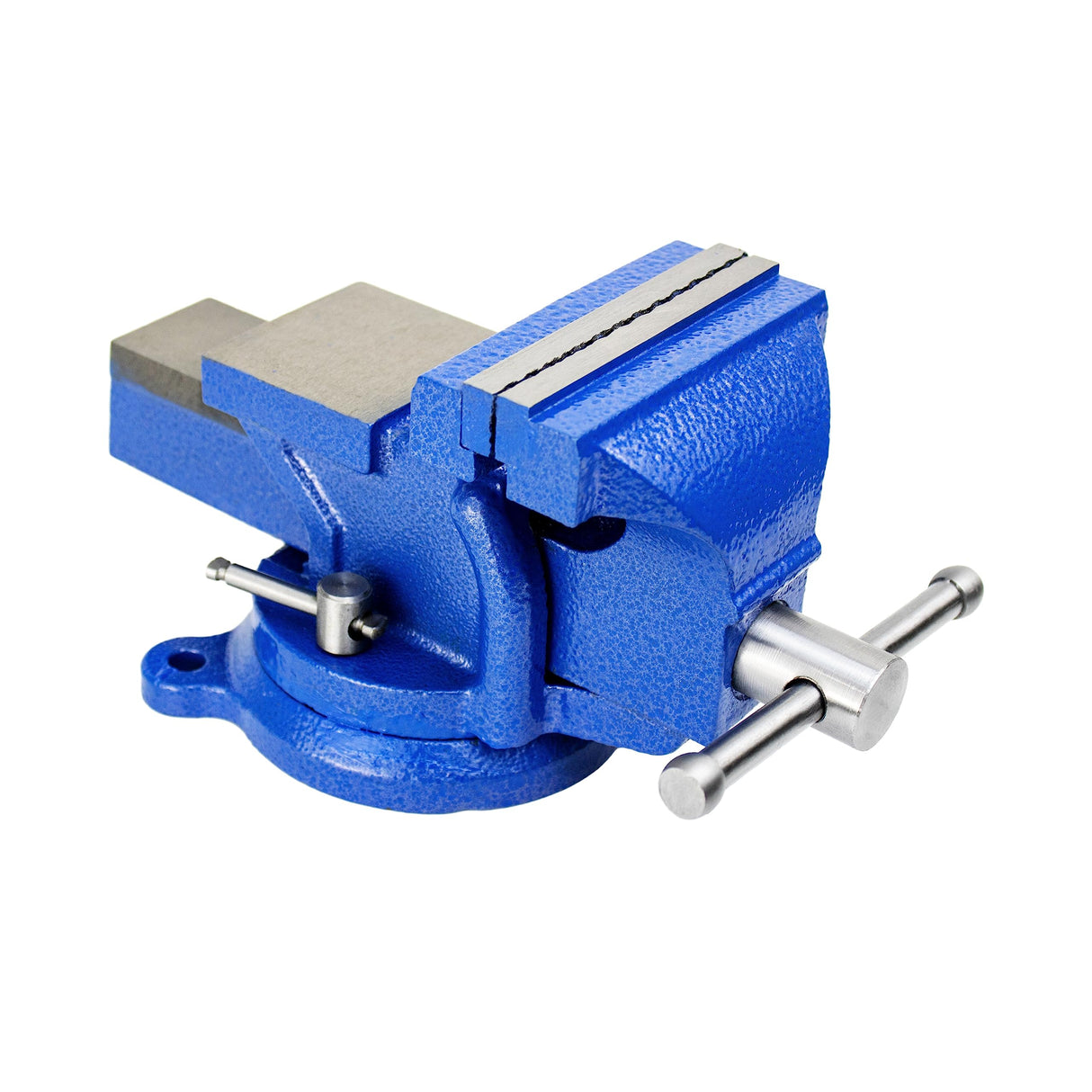 HFS (R) 5" Heavyduty Bench Vise Anvil Forged.360 Swivel Locking Base Desktop Clamp (16LBS), FS Blue Design HFS