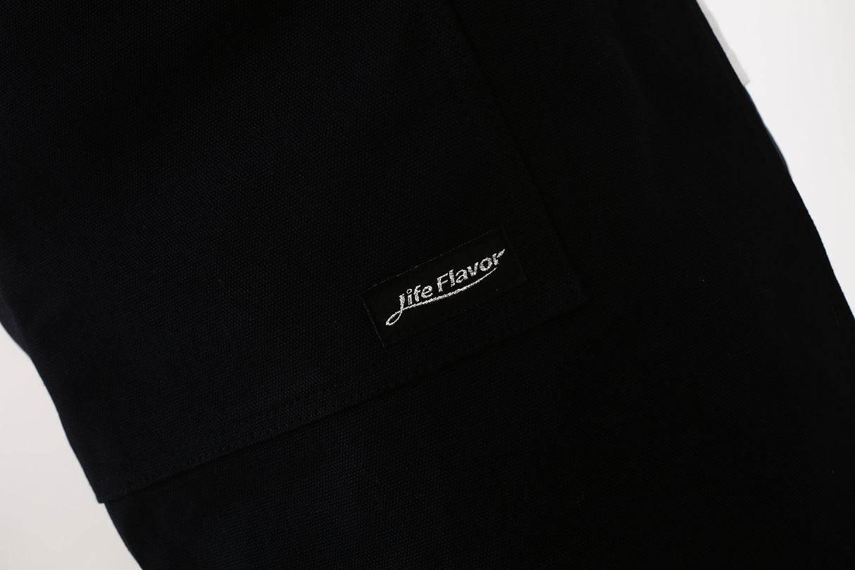 Life Flavor Heavy Duty Canvas Work Apron,Tool Pockets, Back Straps Adjustable(black) Life Flavor