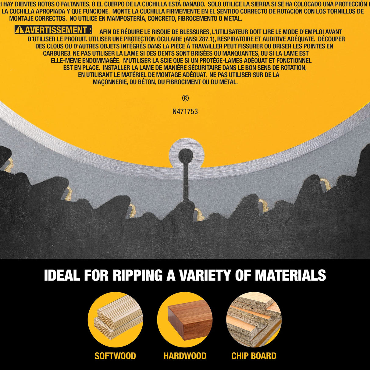 DEWALT 10-Inch Miter / Table Saw Blades, 60-Tooth Crosscutting & 32-Tooth General Purpose, Combo Pack (DW3106P5) DEWALT