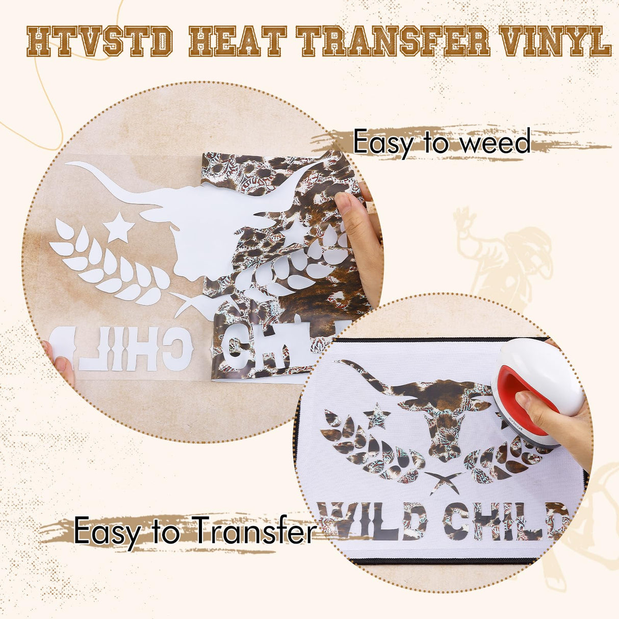 HTVSTD Cowhide Cheetah HTV Vinyl -10 Sheets 12 * 10 inches Heat Transfer Vinyl Sunflower Turquoise HTV Iron on Vinyl Mexico Serape Patterned HTV HTVSTD