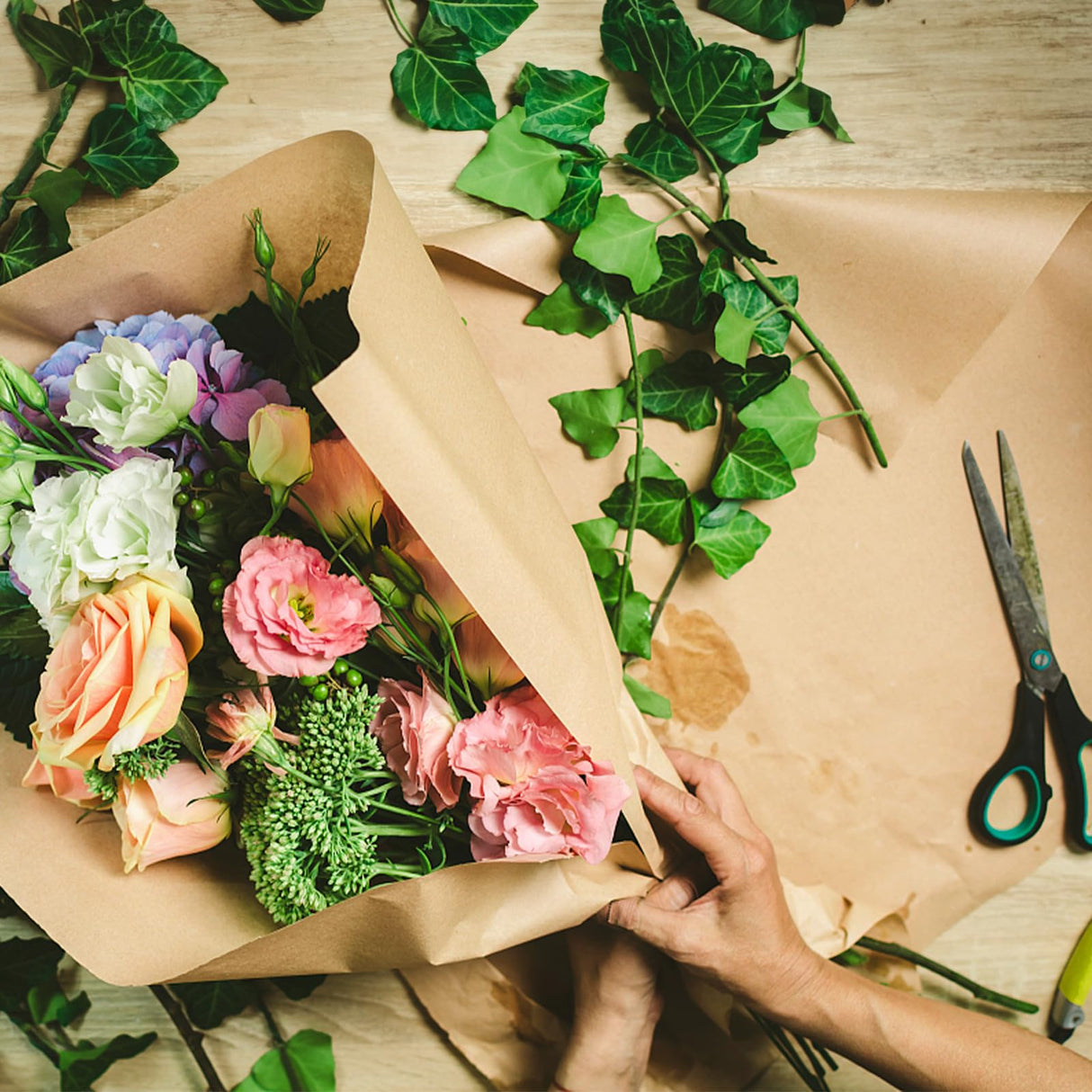 Koogel 120 Sheets Kraft Tissue Paper Bulk, Tissue Paper Gift Wrapping 14 x 20 Inch Brown Rustic Art Paper for DIY Project Birthday Holiday Crafts Koogel