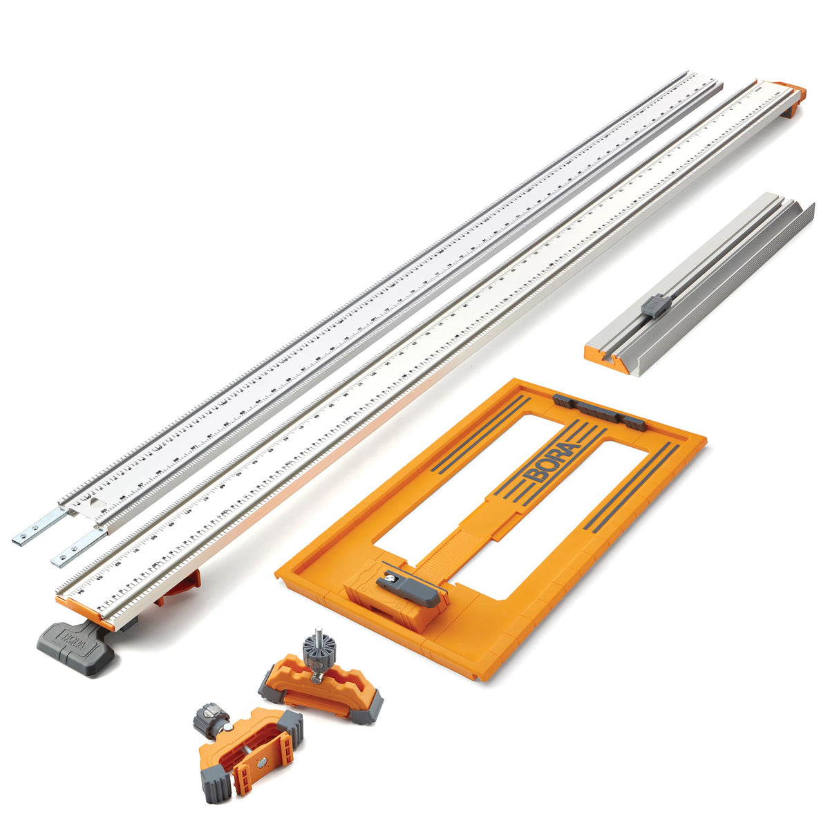 BORA 5-Piece NGX Deluxe Clamp Edge System Set for Making Precision Cuts, Includes 50-inch Clamp Edge, 50-inch Extension, NGX Saw Plate RT, NGX Bora