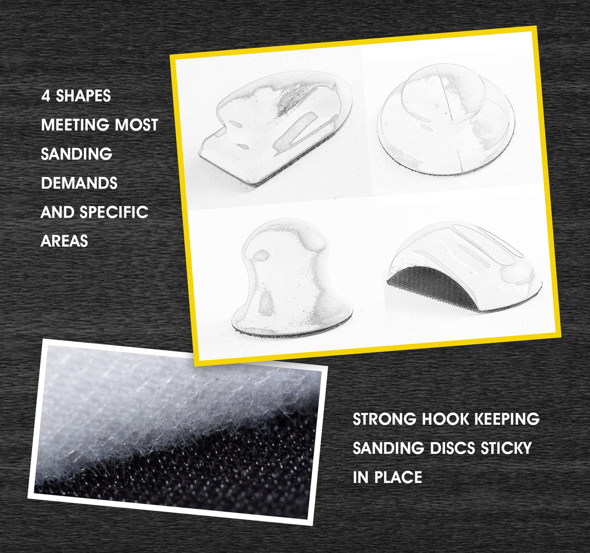 S SATC 4PCS Hook and Loop Sanding Block Included 1 Cleaning Brush 5 Inch Round and Mouse Sanding Block Meant for Wood Furniture Restoration Home Arts S SATC