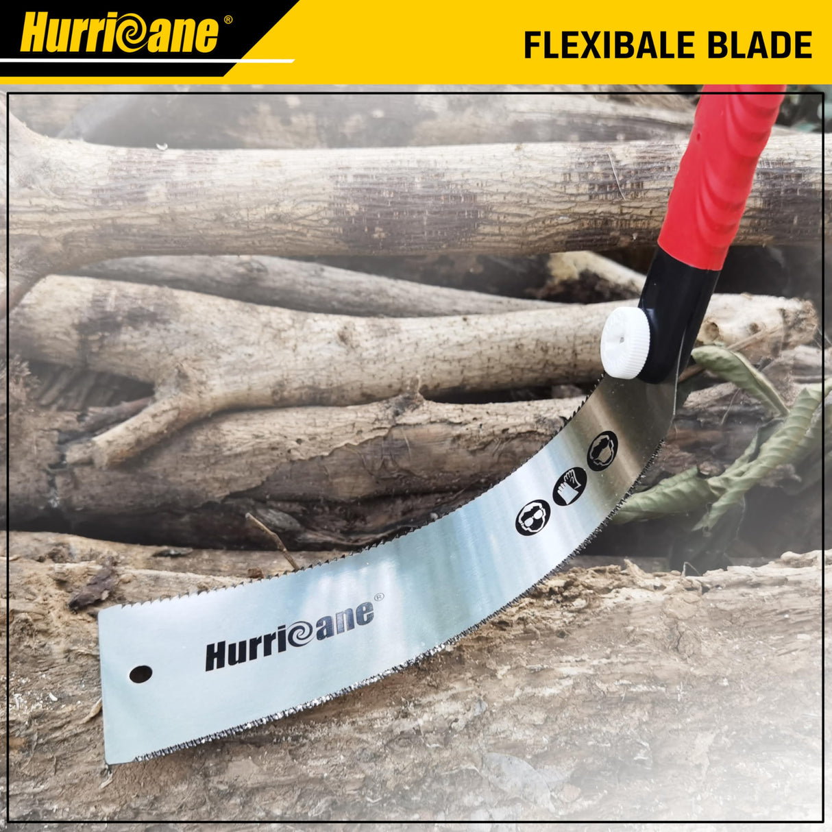 HURRICANE Japanese Pull Saw Hand Saw, 10 Inch (250mm) Flush Cut Saw Woodworking Tools, Double Edge Sided, SK 5 Flexible Blade, 6-10/18 TPI, Non-slip HURRICANE