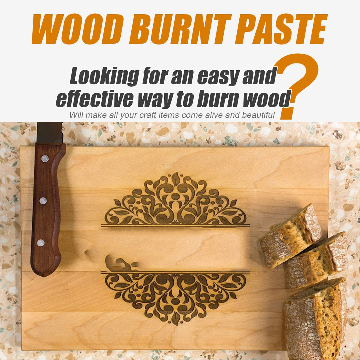 2PCS Wood Burning Paste, Wood Burning Gel, Stable Heat Activated Paste Wood Working Tools and Accessories for DIY Crafting Home Decor 120ml Pomya