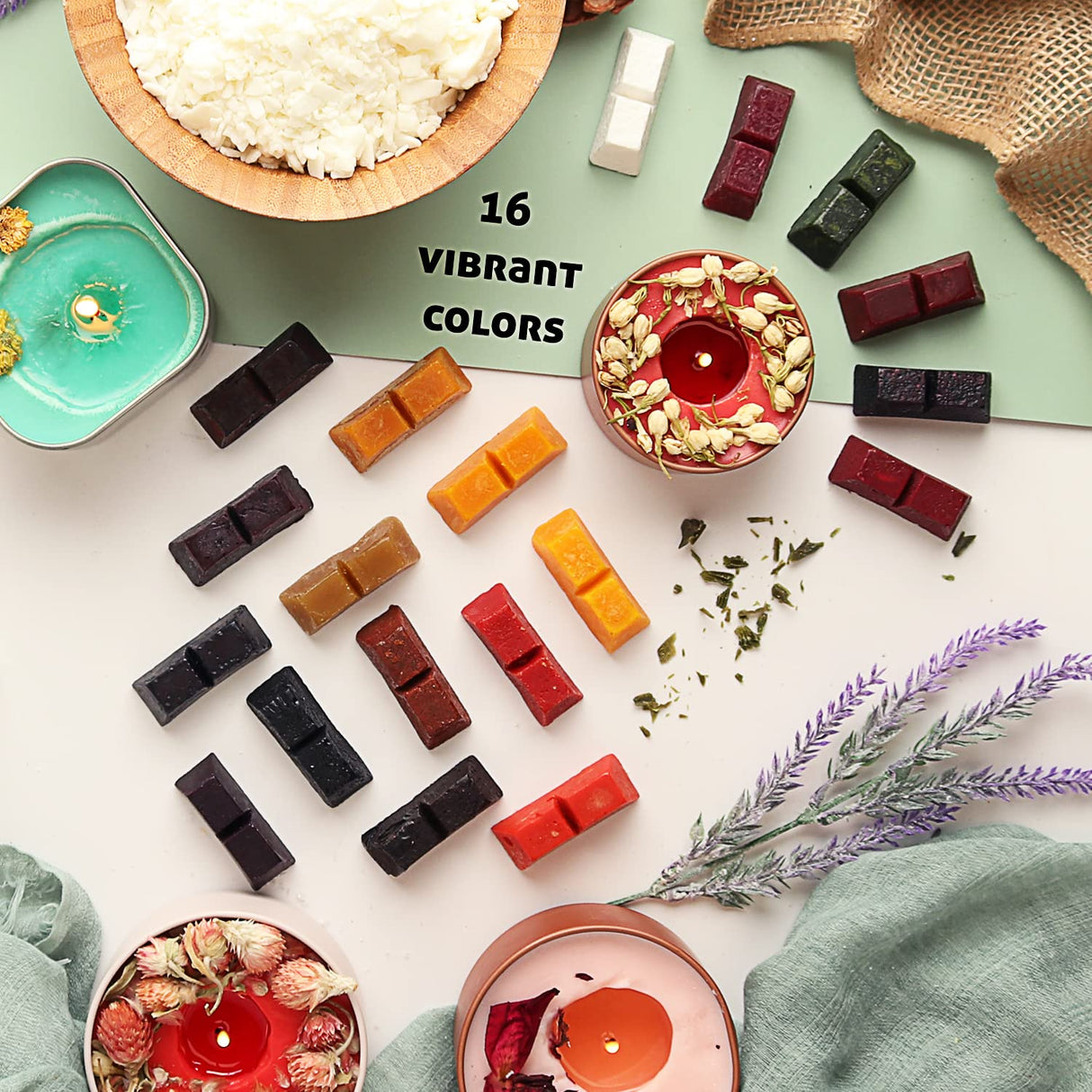 CraftBud Candle Making Kit - 56 Pieces Soy Candle Making Kit - Complete Candle Maker Kit - Best Candle Maker Kit for Adults and Beginners - Candle CraftBud