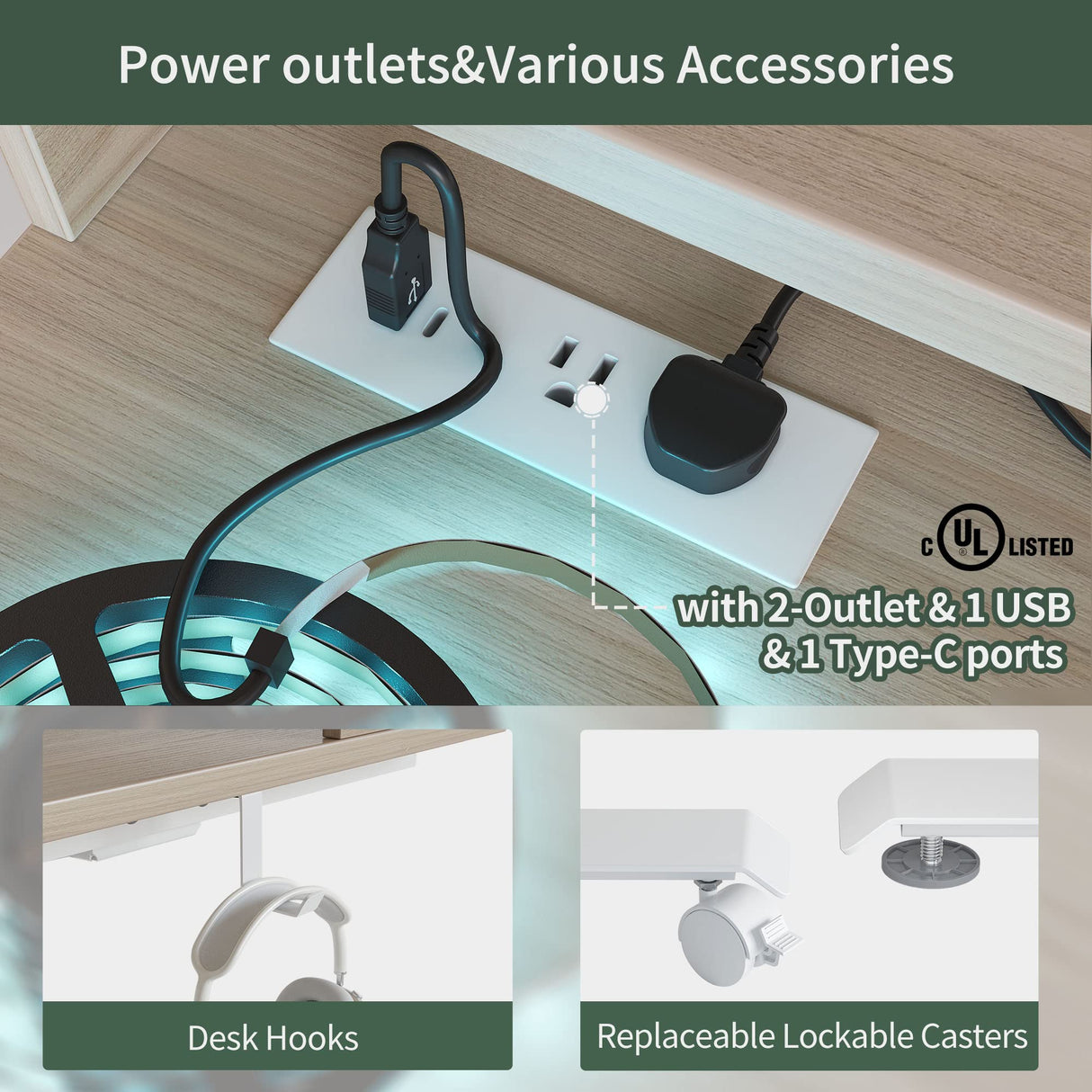 FEZIBO L Shaped Standing Desk FEZIBO